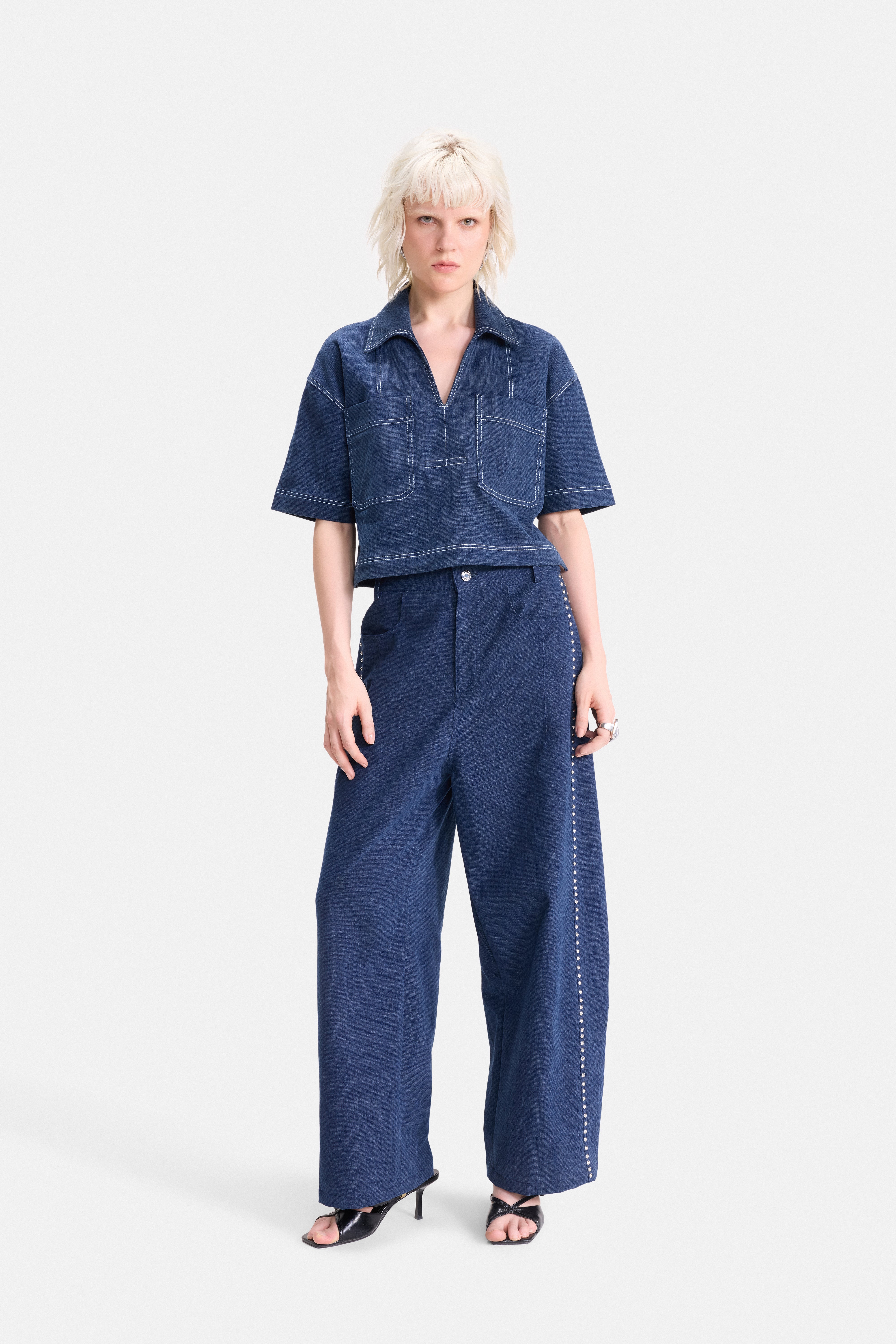OFF DUTY – Denim Crop Shirt