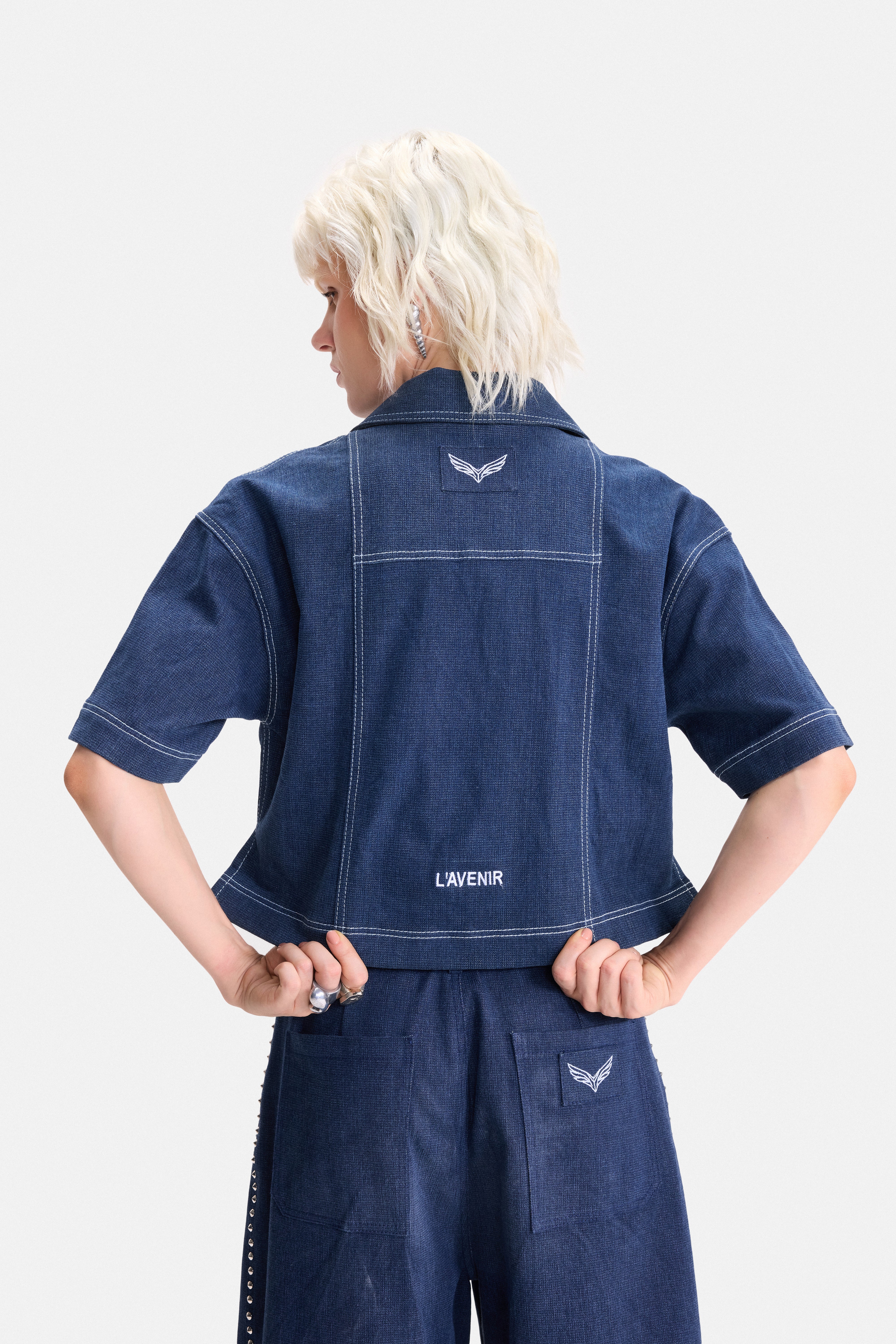 OFF DUTY – Denim Crop Shirt