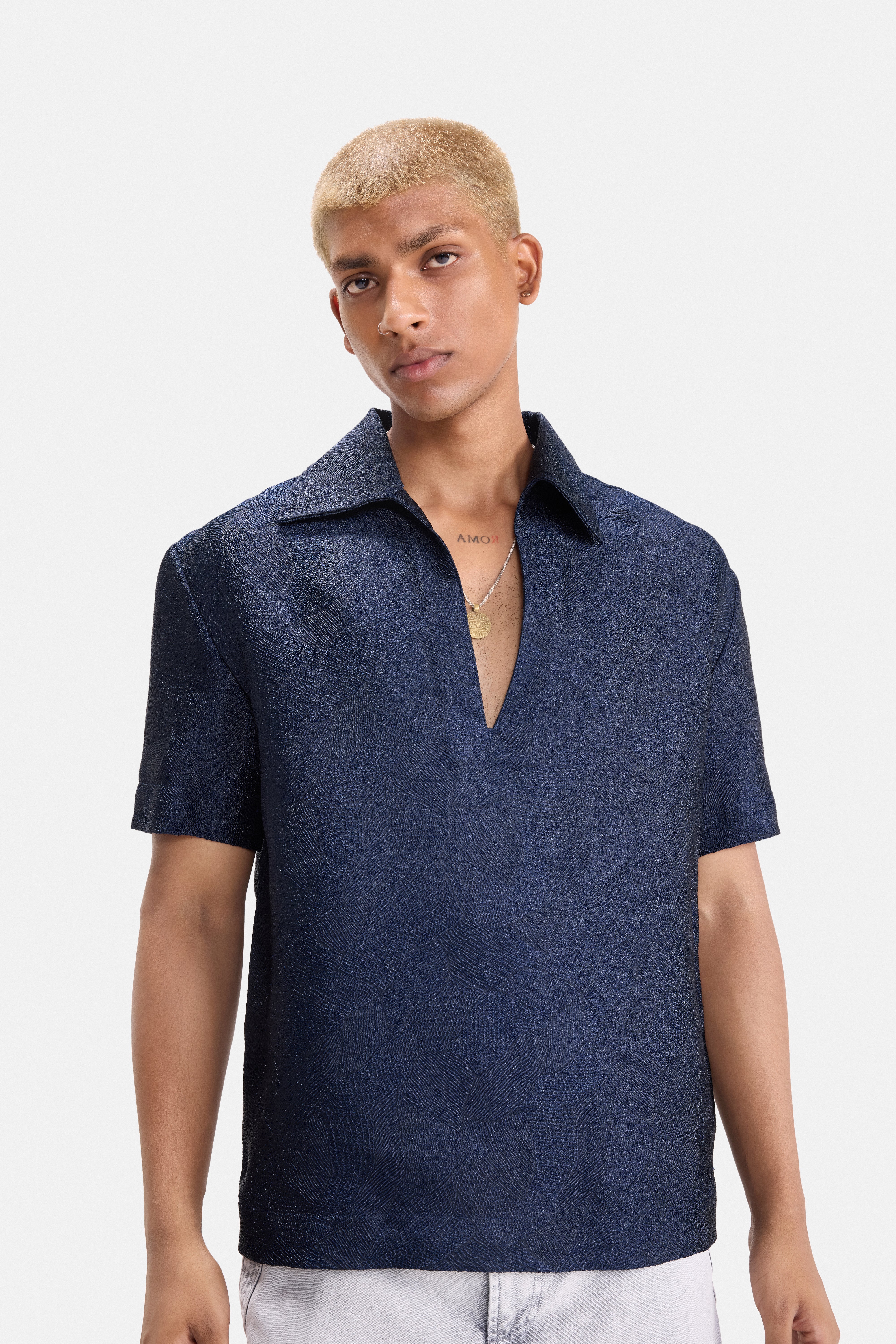 AZURE– Textured Resort Shirt
