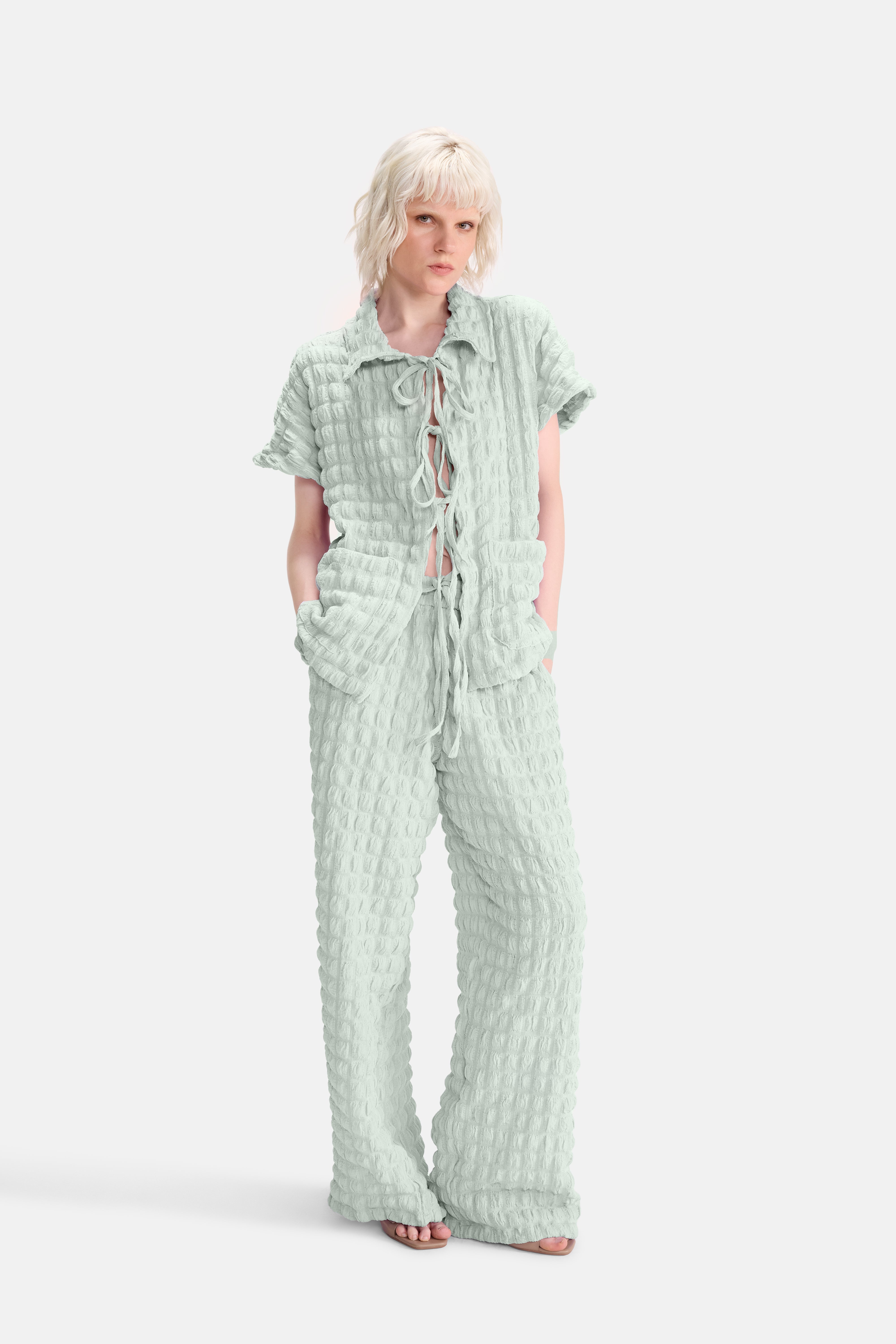 SOFT CHAOS - SAGE WAFFLE CO-ORD