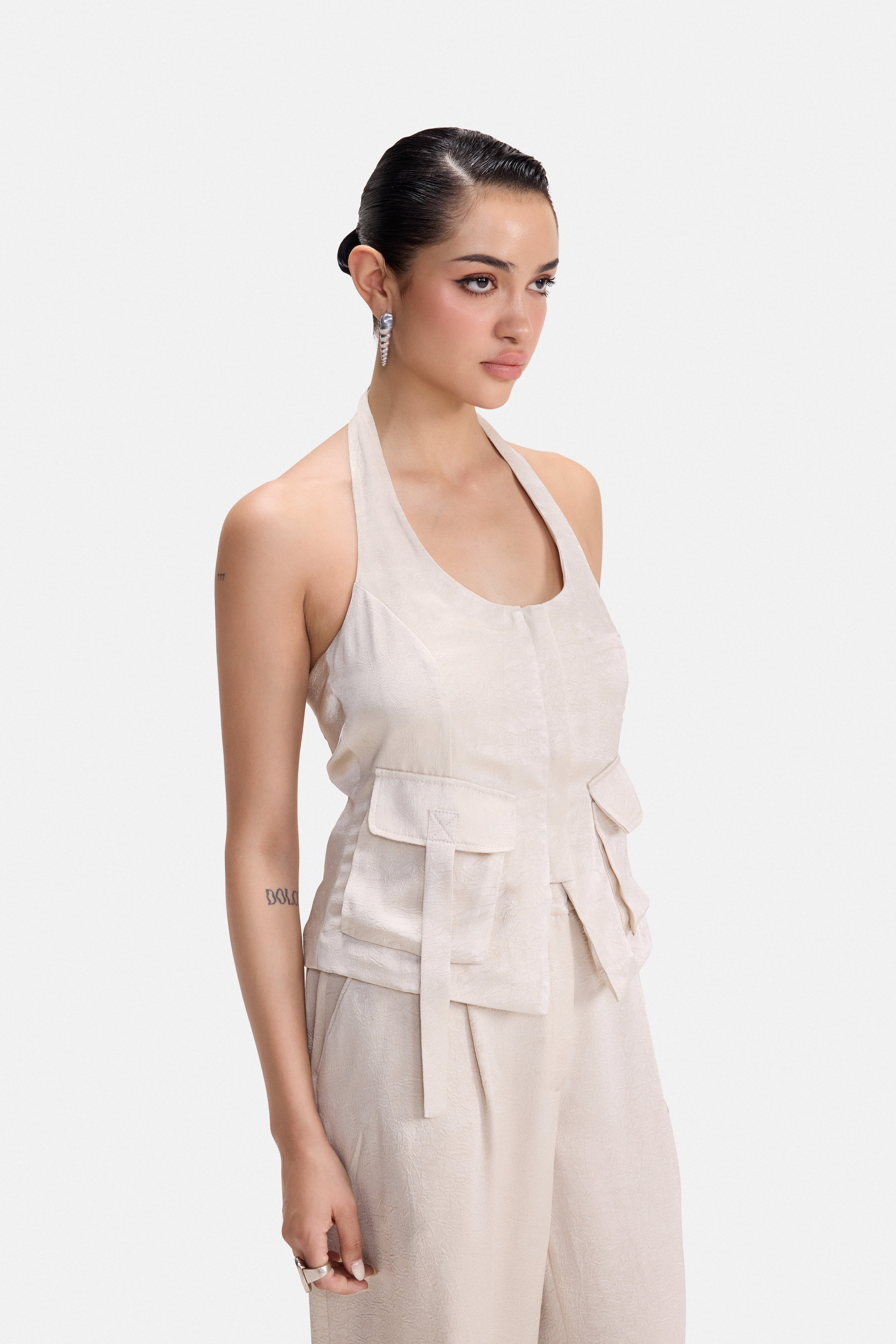 CRUSH- Ivory Halter Utility Top