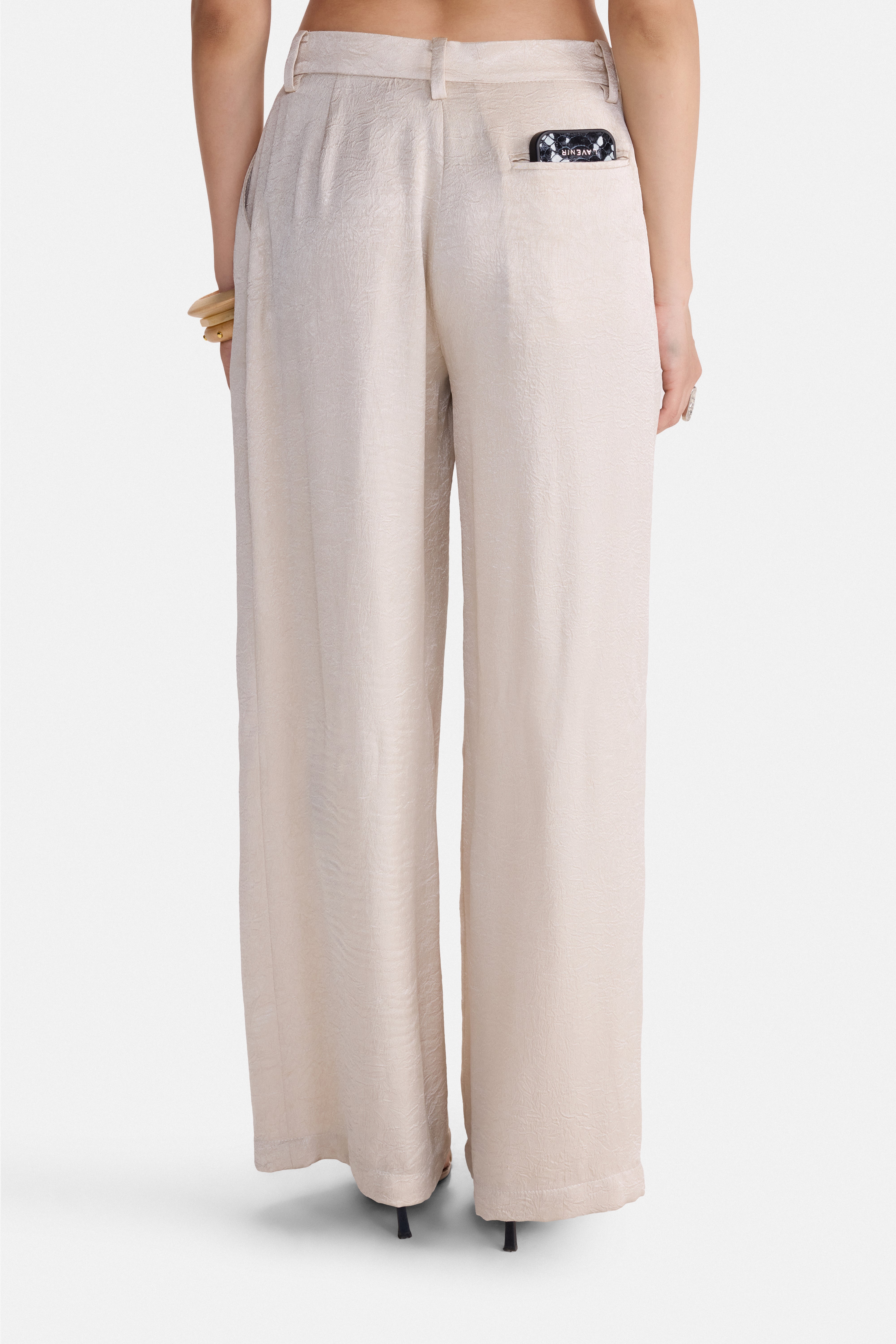 CRUSH - IVORY SATIN PANTS