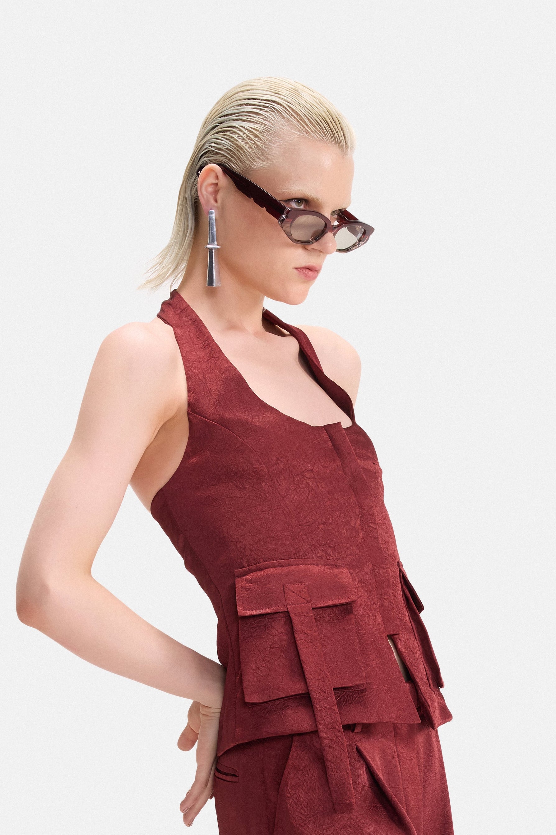 CRUSH- Wine Halter Utility Top