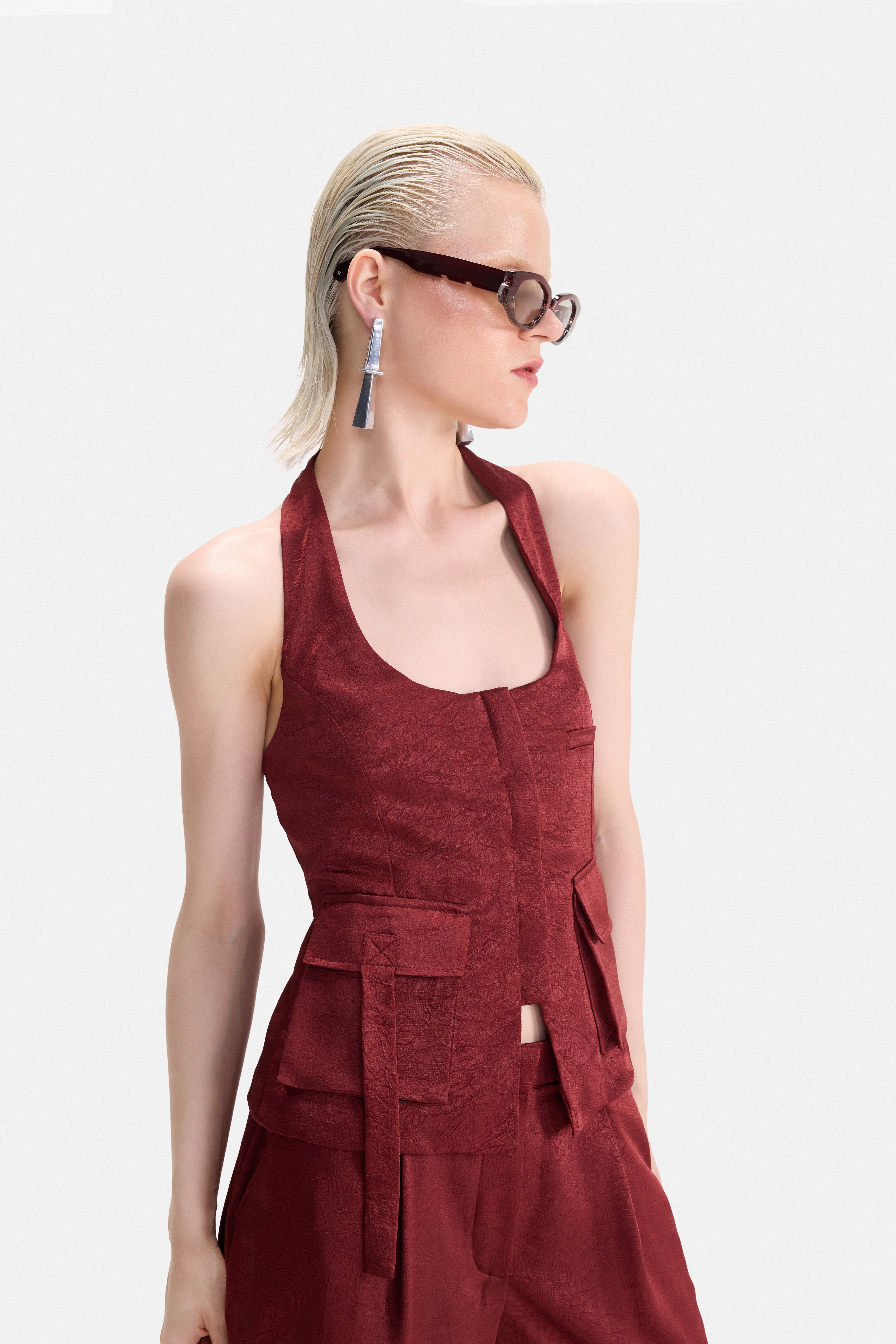 CRUSH- Wine Halter Utility Top