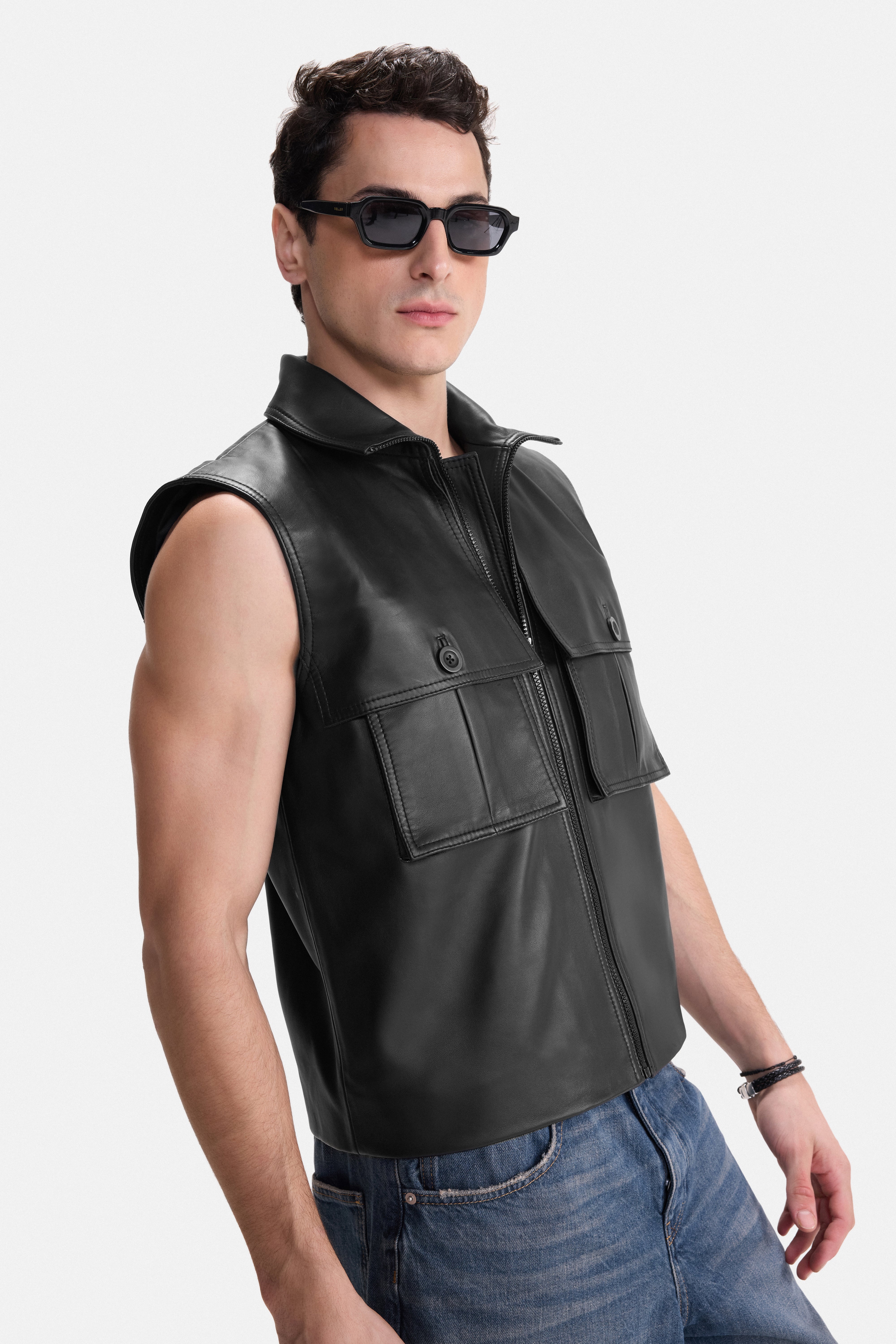 ICONIC - LEATHER UTILITY GILET