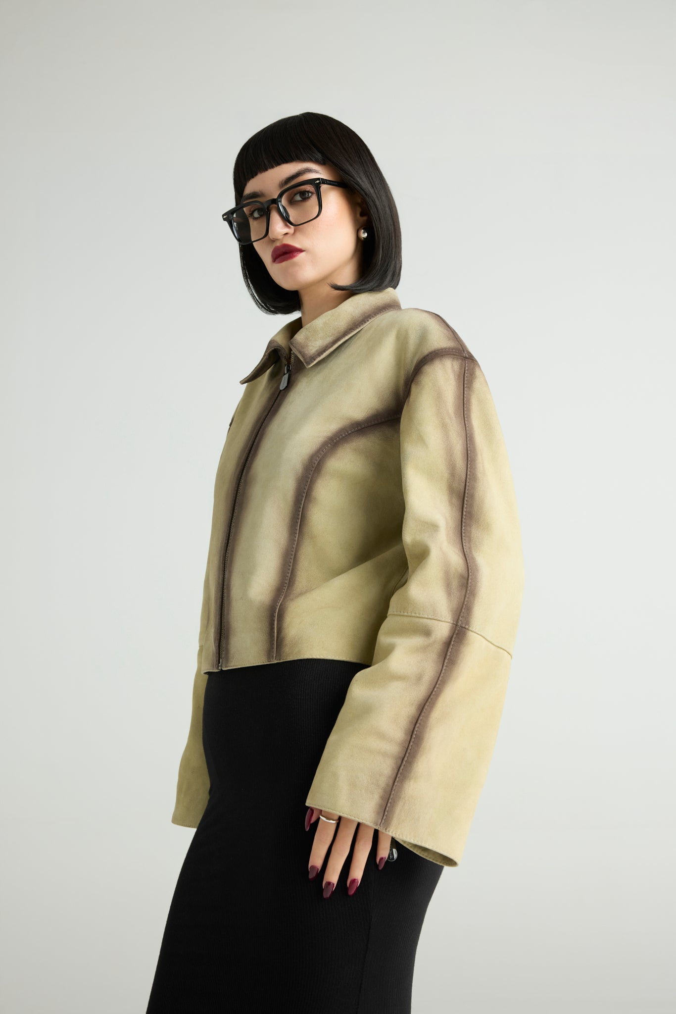 CONTOUR - SMOKED SUEDE POWER JACKET