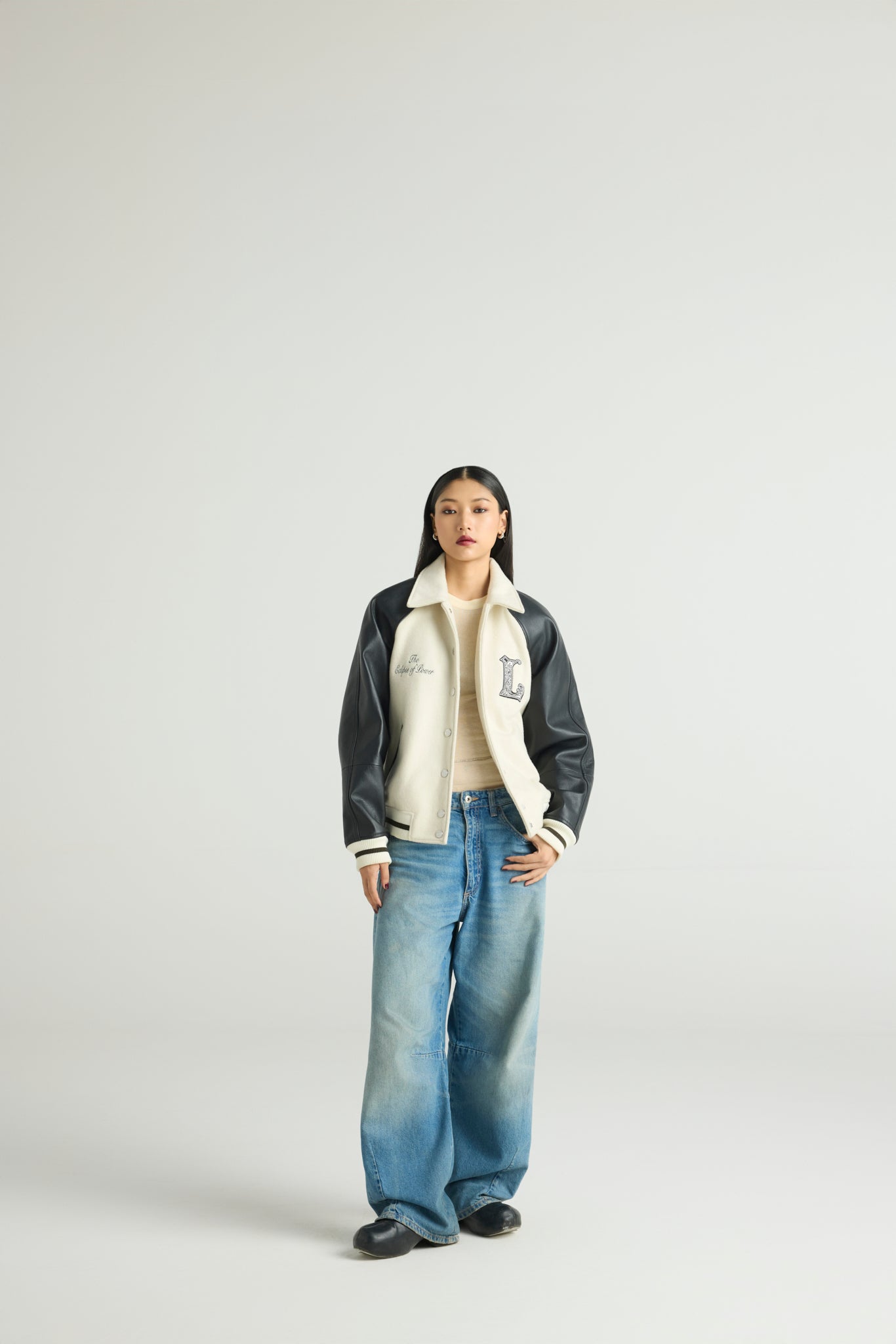 LUNOX - Wool & Leather Varsity Jacket (Monogramic Eclipse Edition)