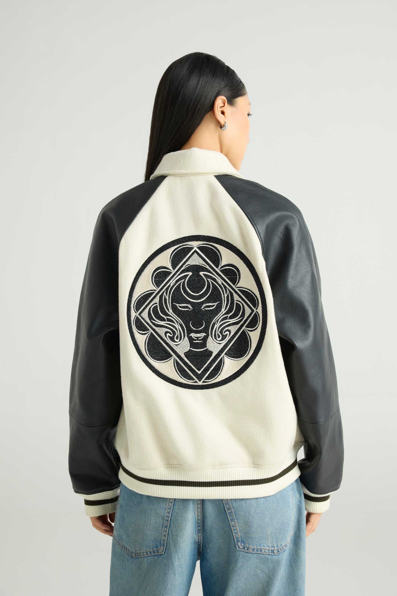 LUNOX - Wool & Leather Varsity Jacket (Monogramic Eclipse Edition)