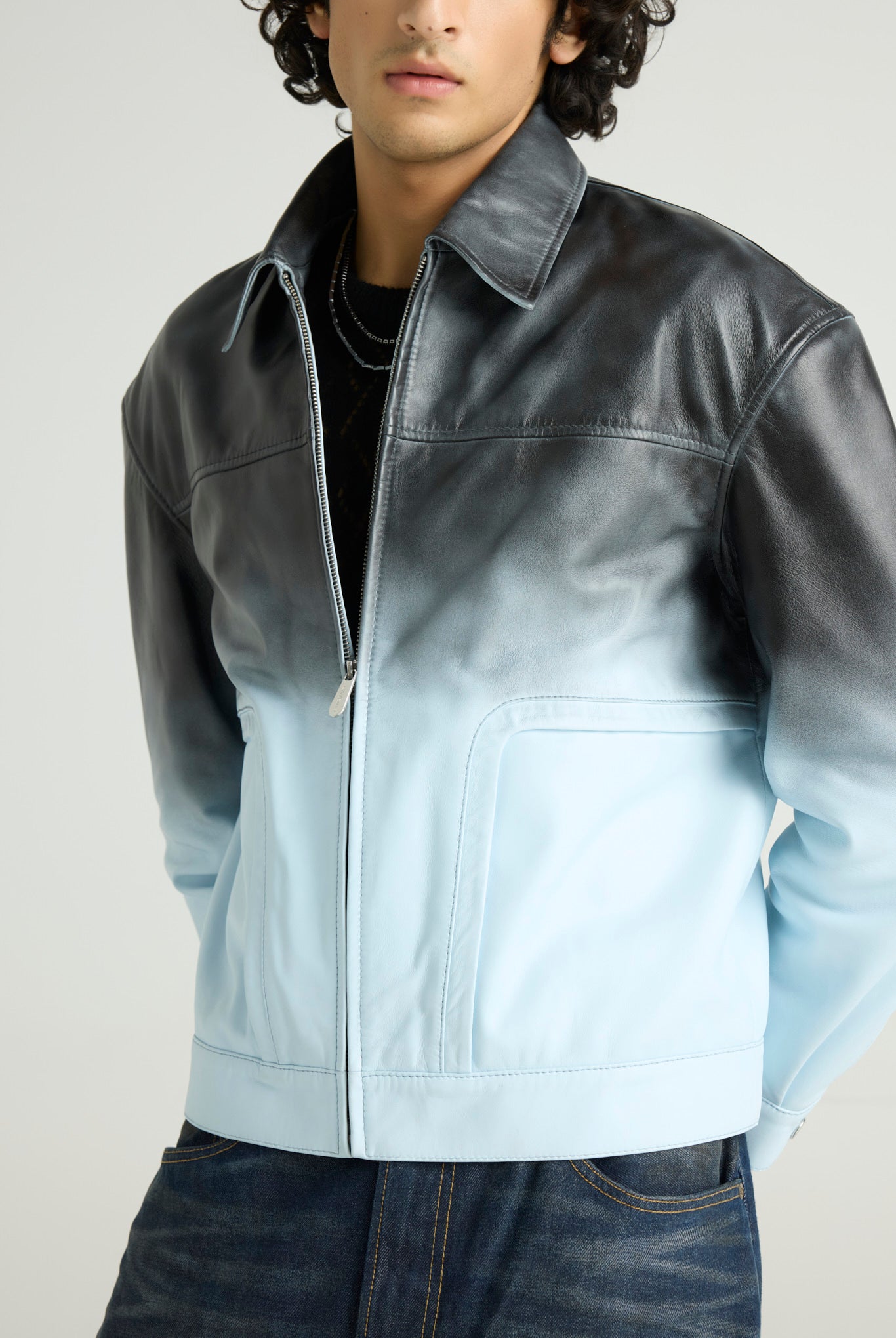 GLACIER - Ombre Leather Jacket