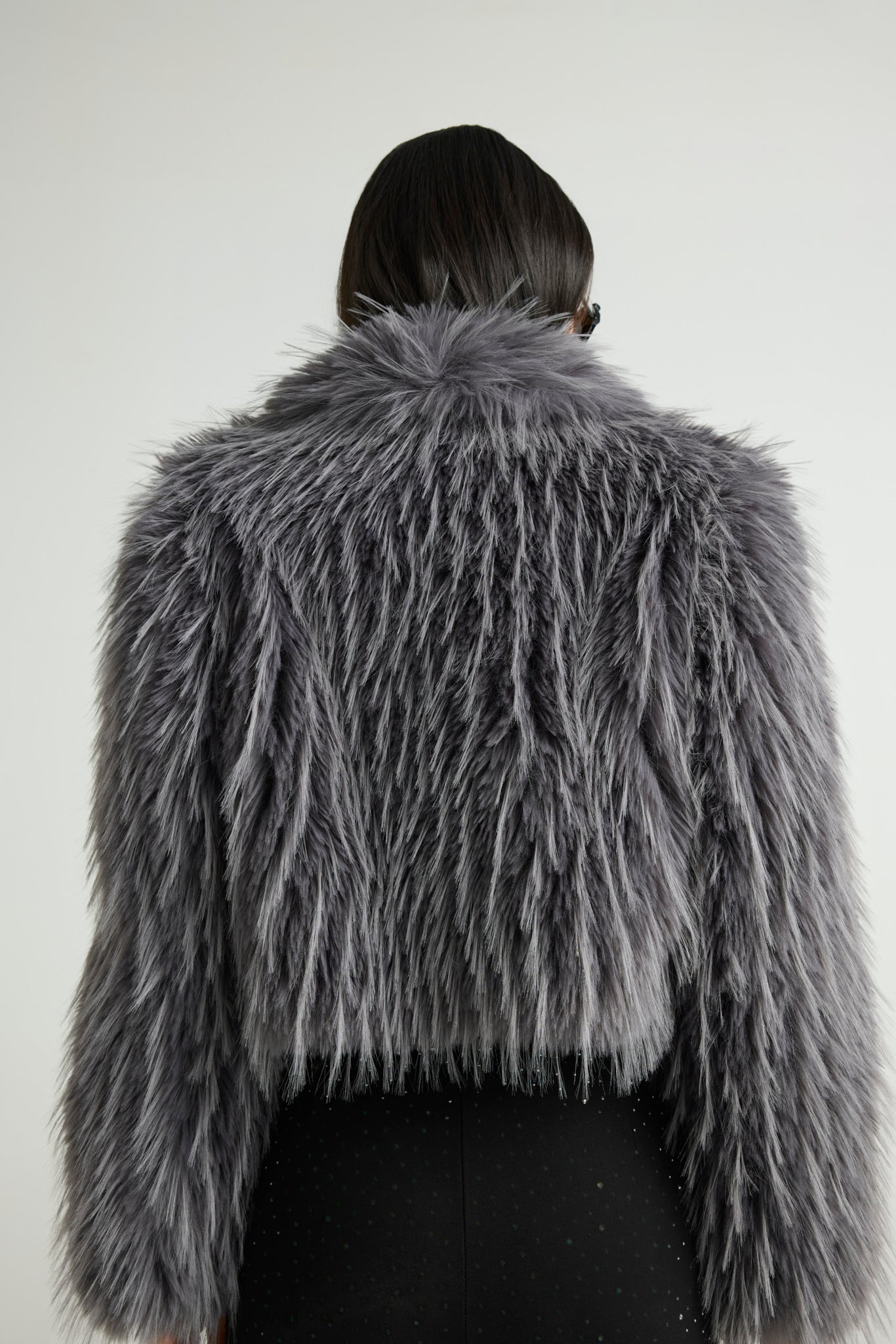 STORM MUSE - Cropped Faux Fur Jacket