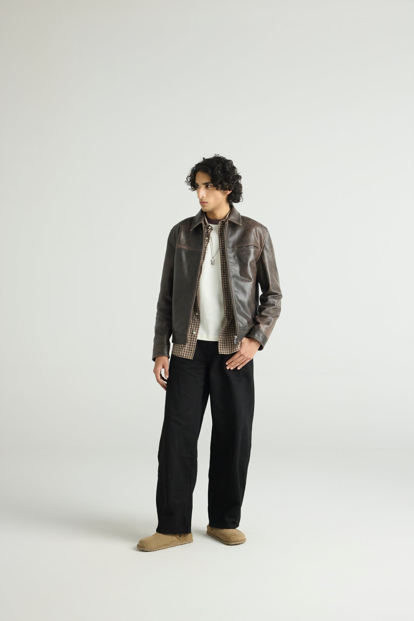 FORGE — Vintage Effect Leather Jacket