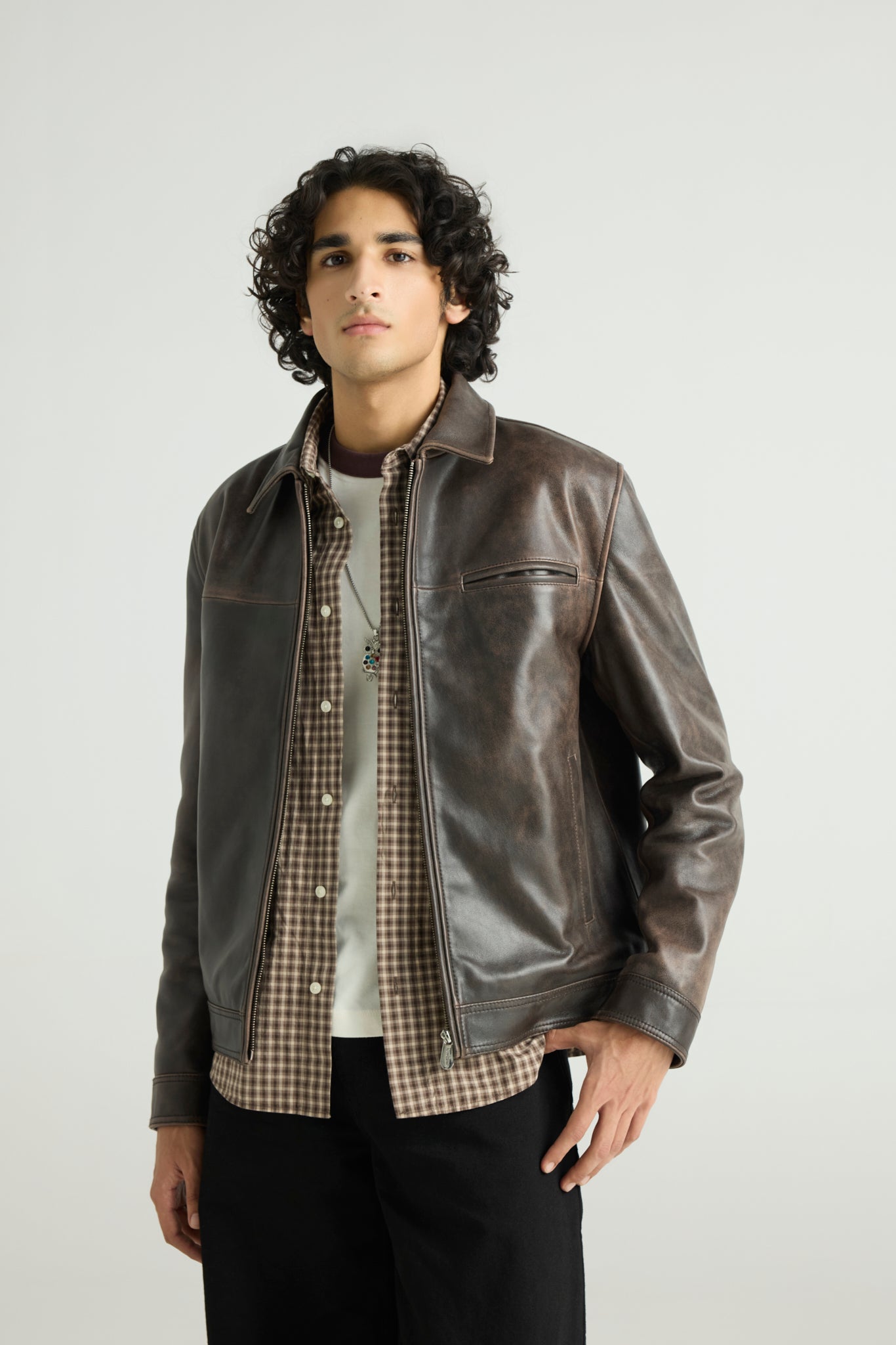 FORGE — Vintage Effect Leather Jacket