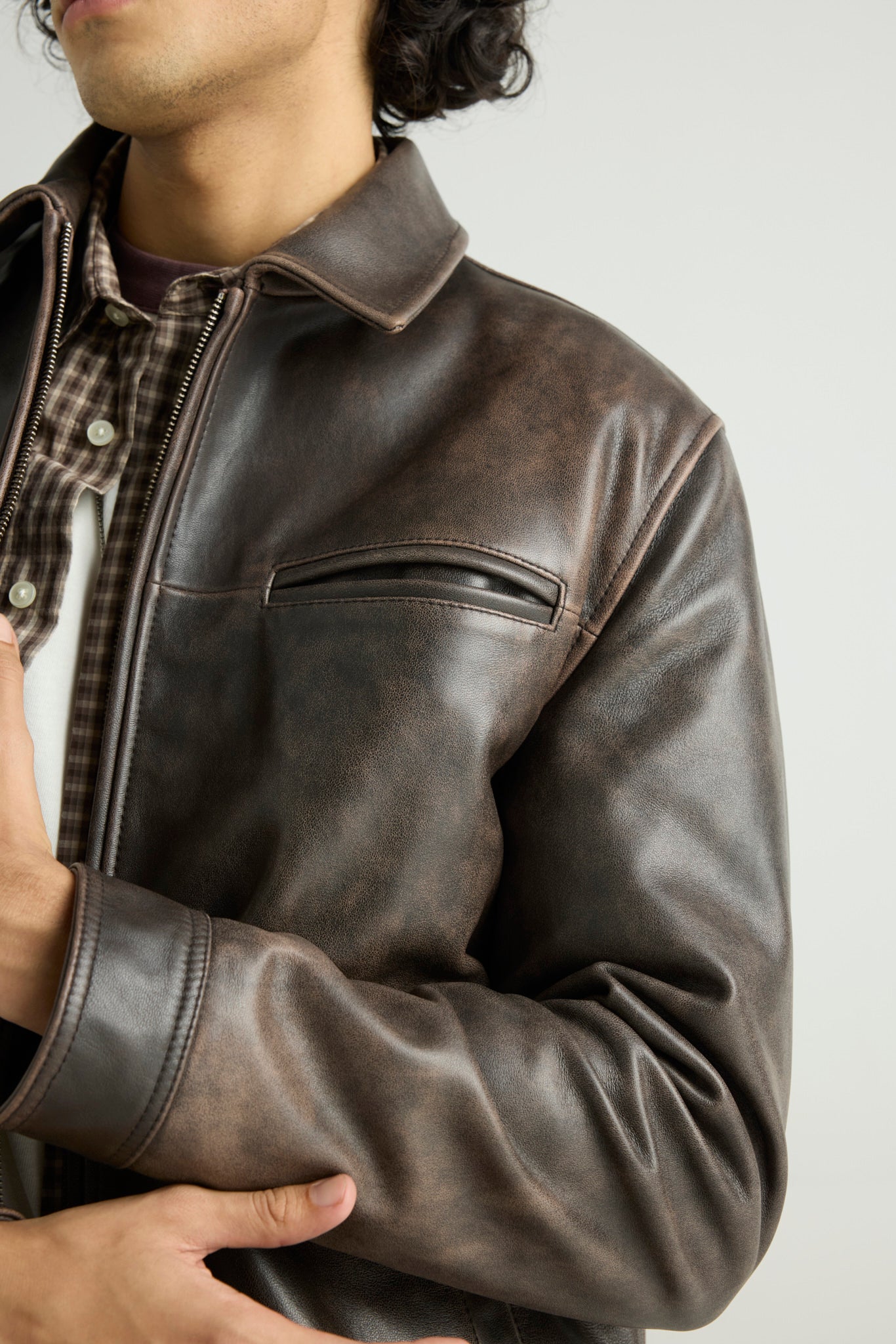 FORGE — Vintage Effect Leather Jacket