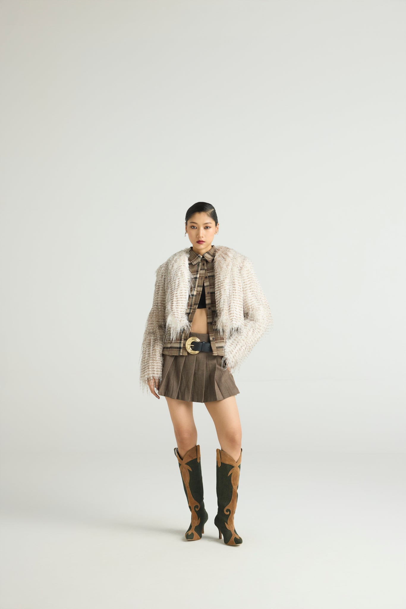 FERAL - Cropped Faux Fur Jacket