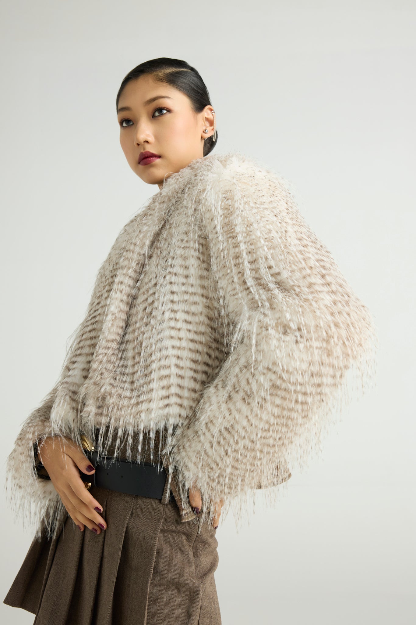 FERAL - Cropped Faux Fur Jacket