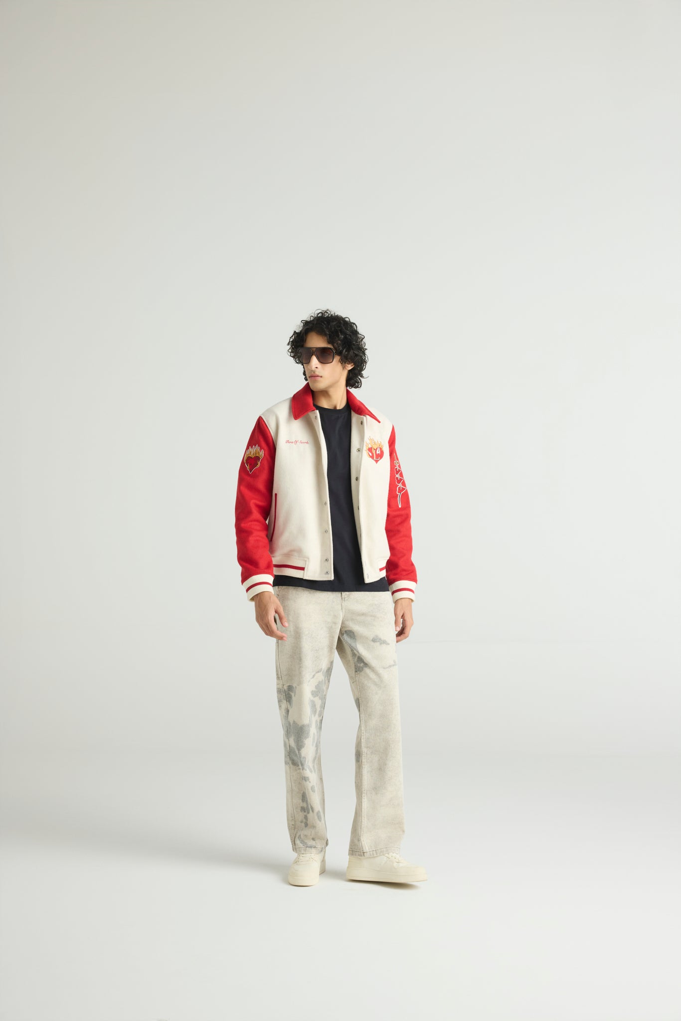 FLAMÉ -  Wool Varsity Jacket (Love & Flame Edition)