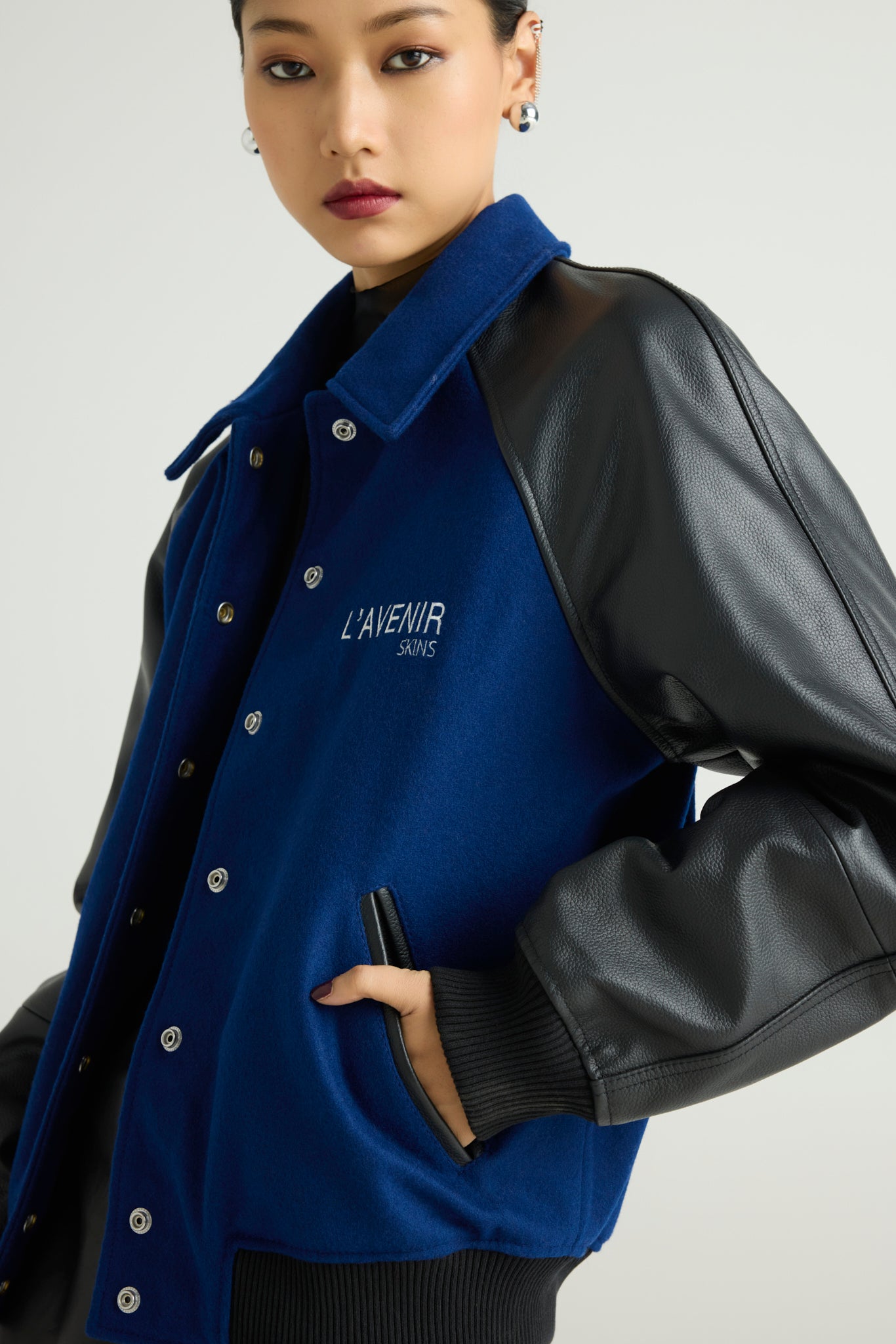 DRAGO - Wool & Leather Varsity Jacket (Dragon Edition)