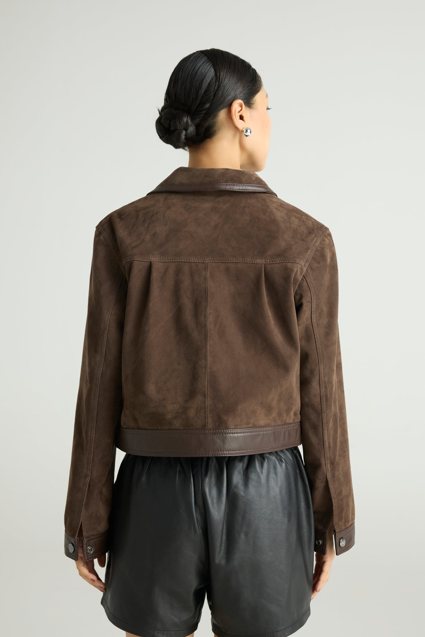 MOCHA  - Suede Zip Jacket