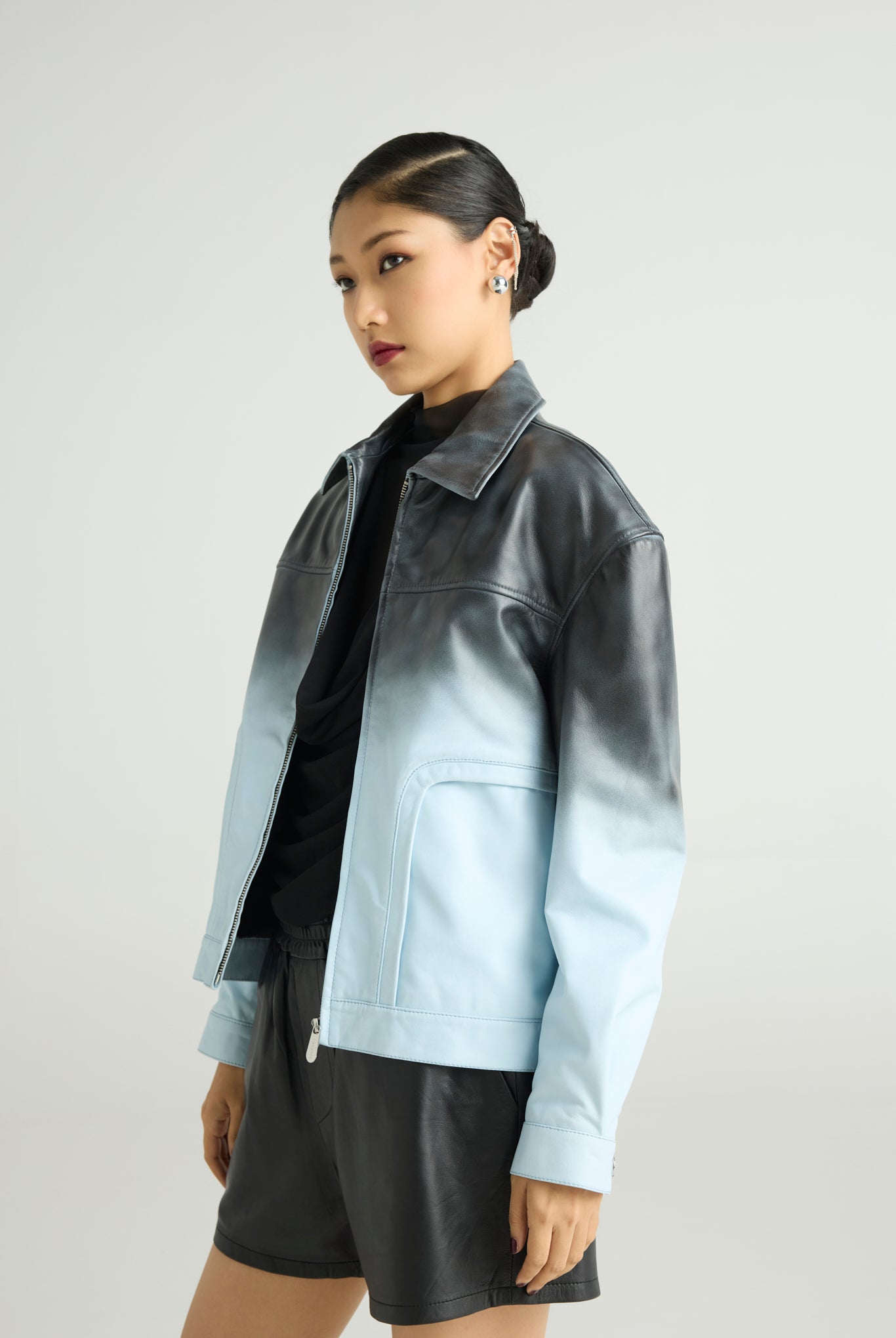 GLACIER - Ombre Leather Jacket