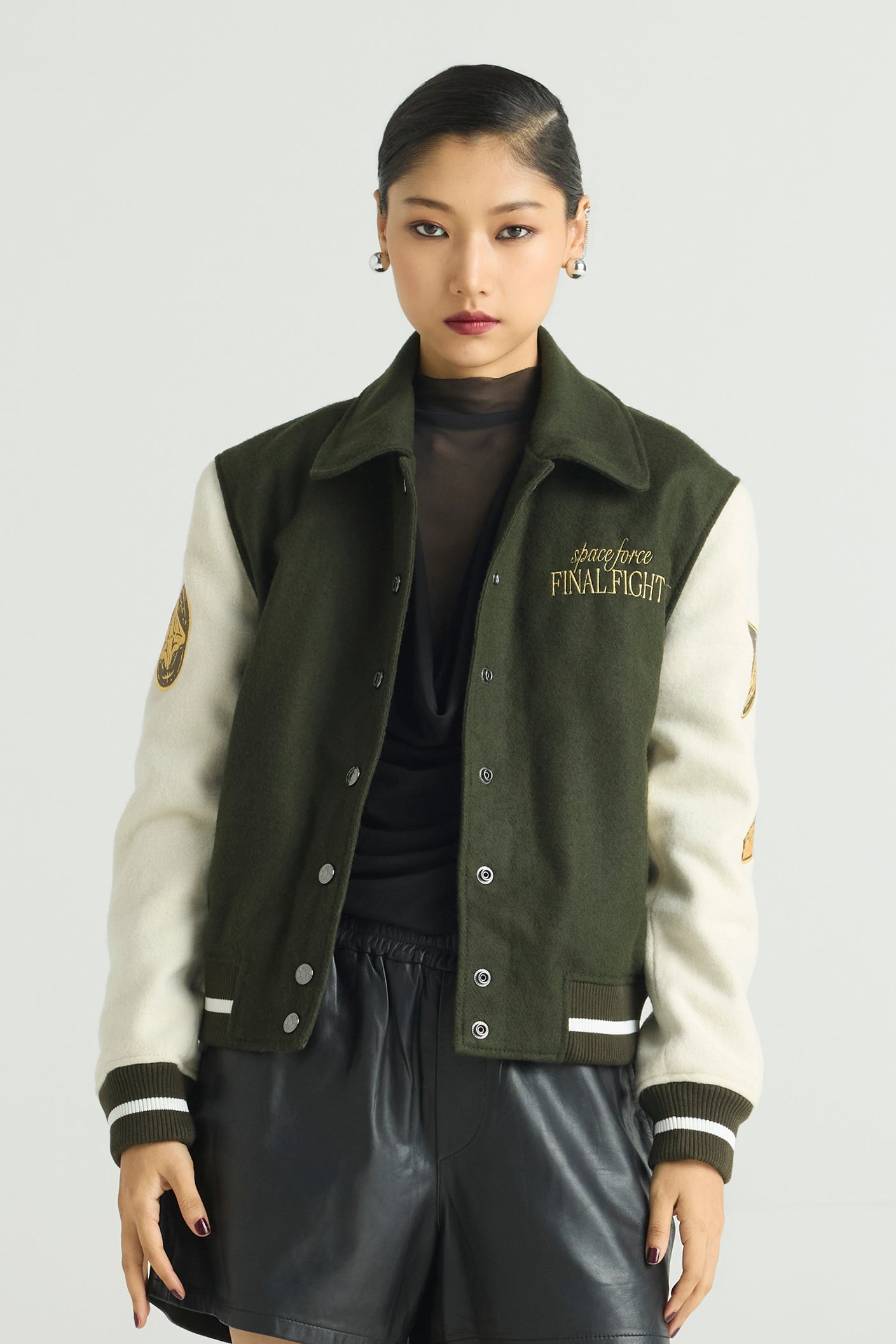 VOLAR - Wool Varsity Jacket (Military Hybrid Edition)
