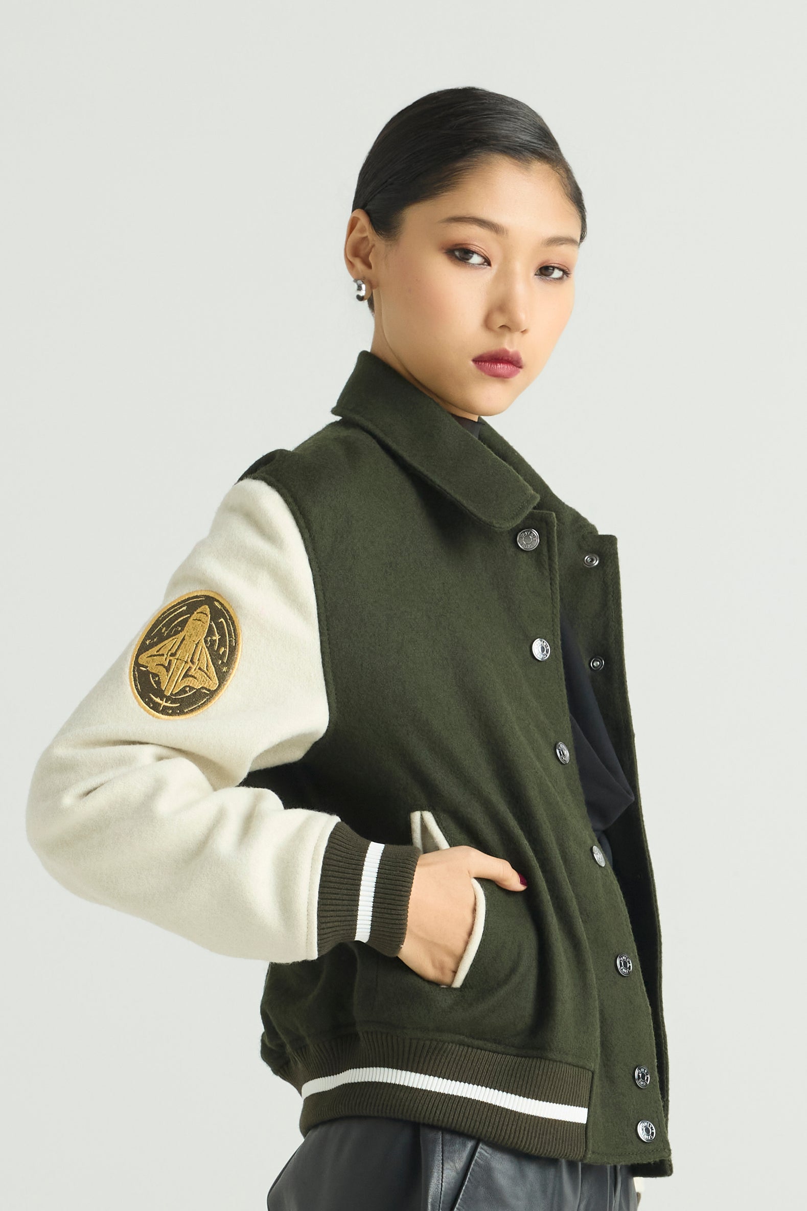 VOLAR - Wool Varsity Jacket (Military Hybrid Edition)