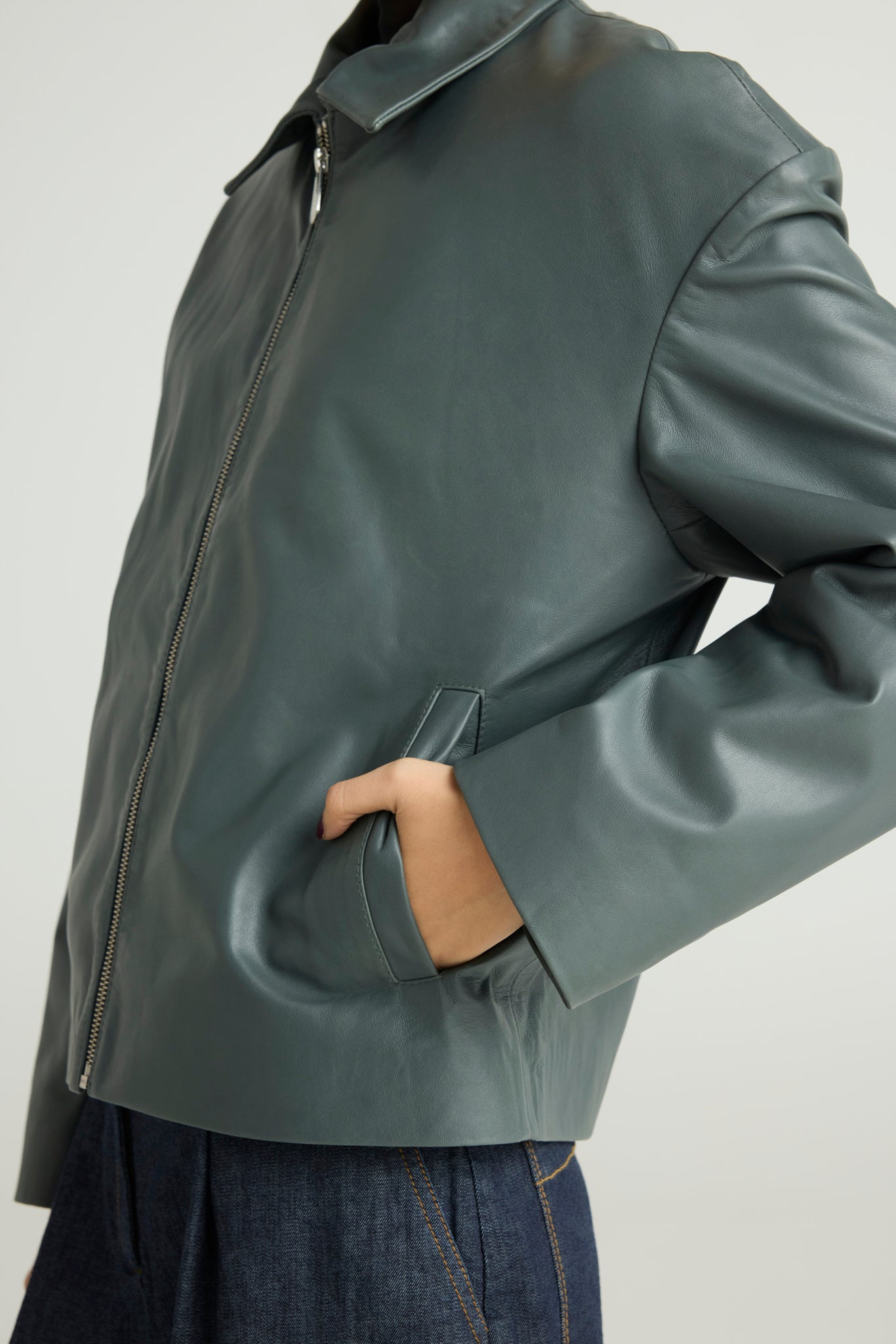 STING - Embossed Scorpion Leather Jacket