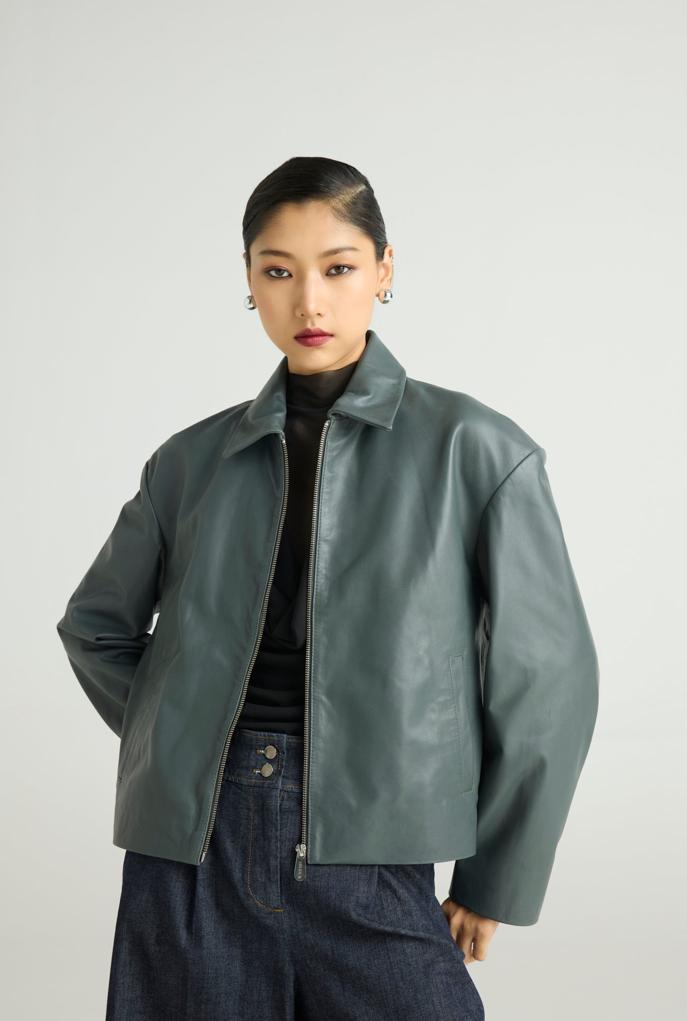 STING - Embossed Scorpion Leather Jacket