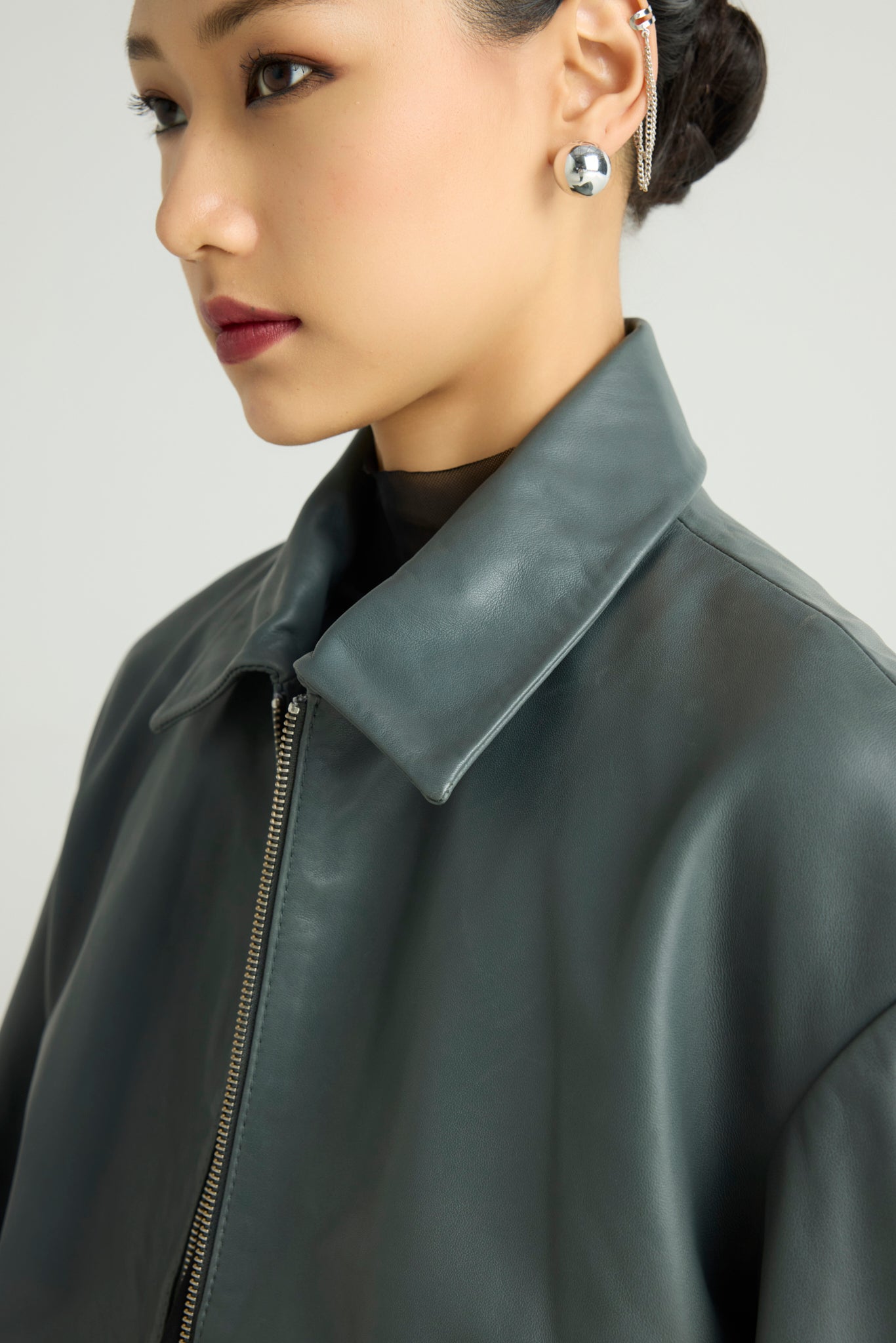 STING - Embossed Scorpion Leather Jacket