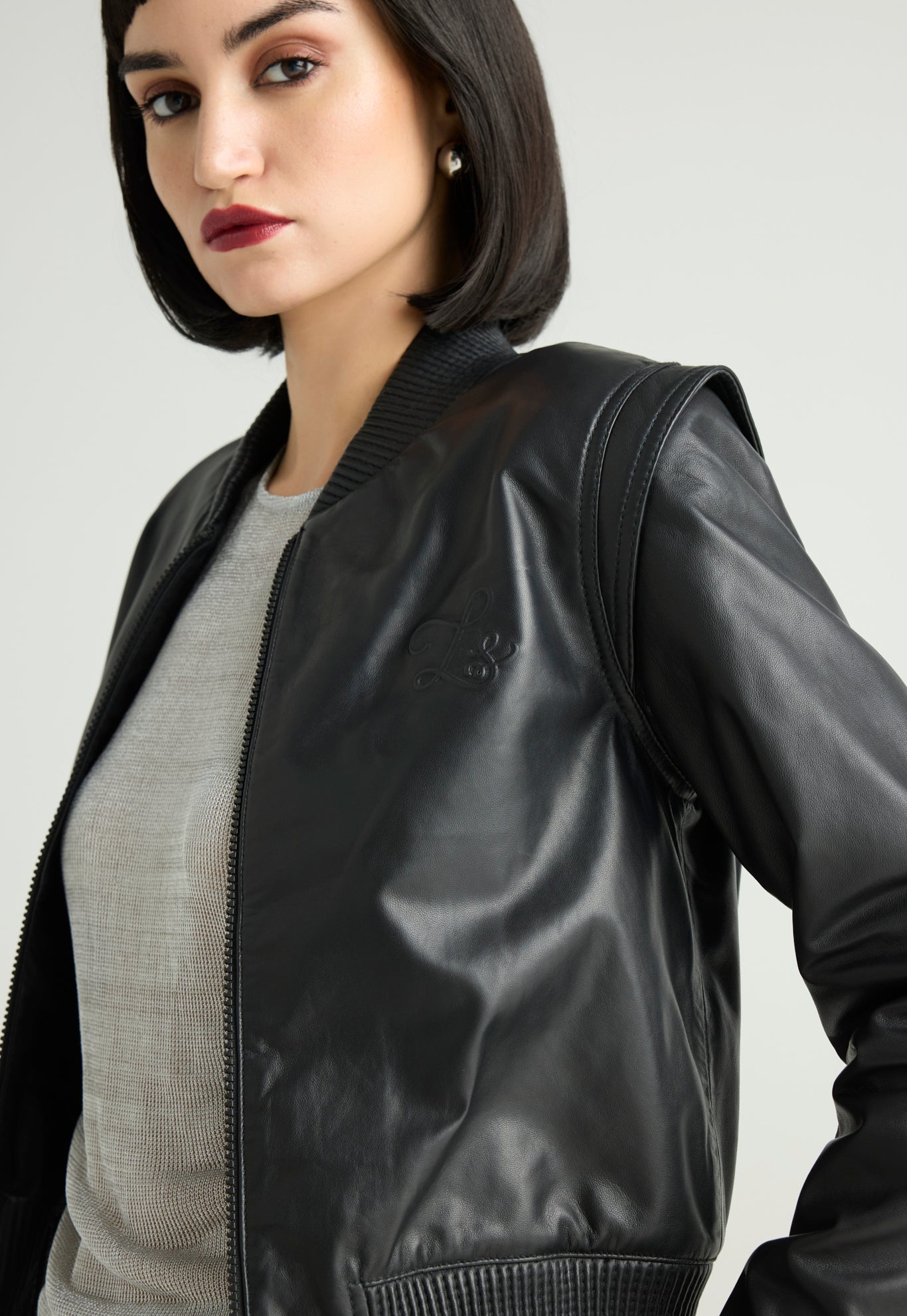 ICONIQUE — MONOGRAM CROPPED JACKET