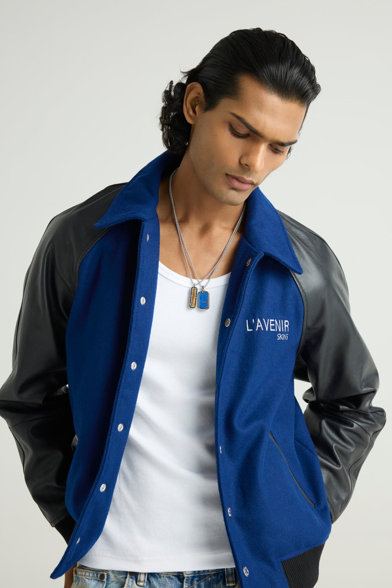 DRAGO - Wool & Leather Varsity Jacket (Dragon Edition)