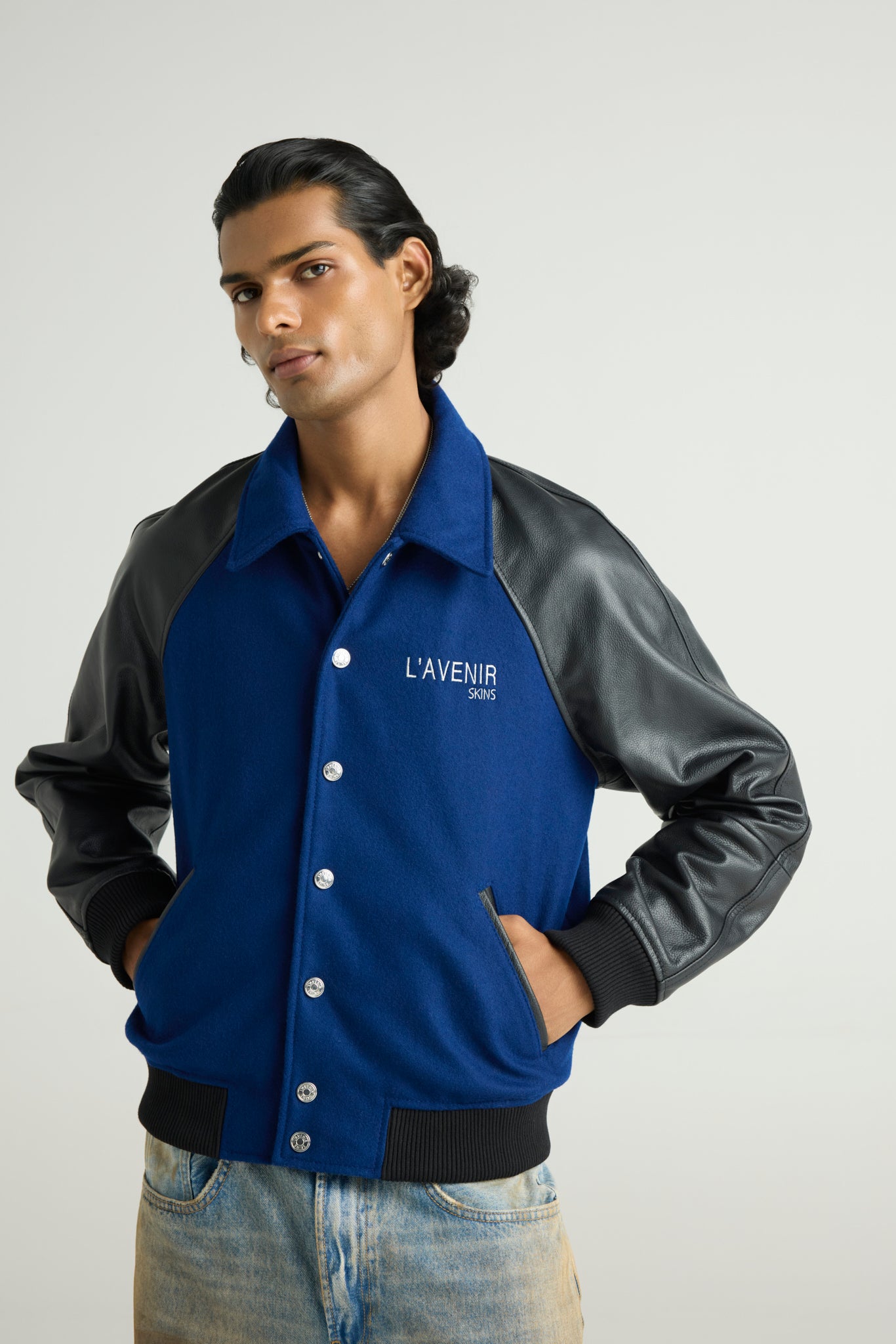 DRAGO - Wool & Leather Varsity Jacket (Dragon Edition)