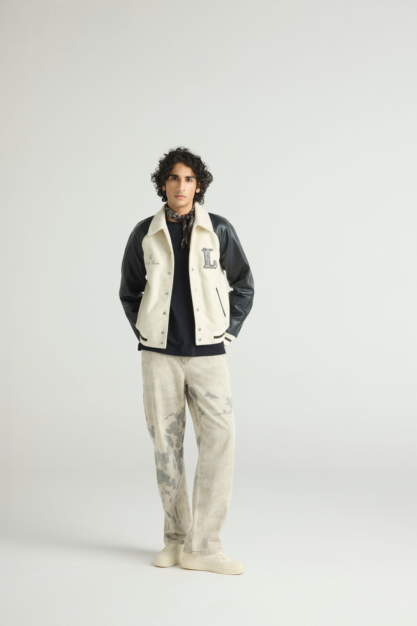 LUNOX - Wool & Leather Varsity Jacket (Monogramic Eclipse Edition)