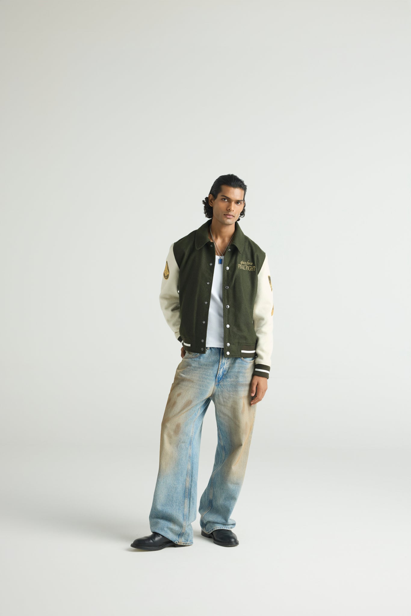 VOLAR - Wool Varsity Jacket (Military Hybrid Edition)