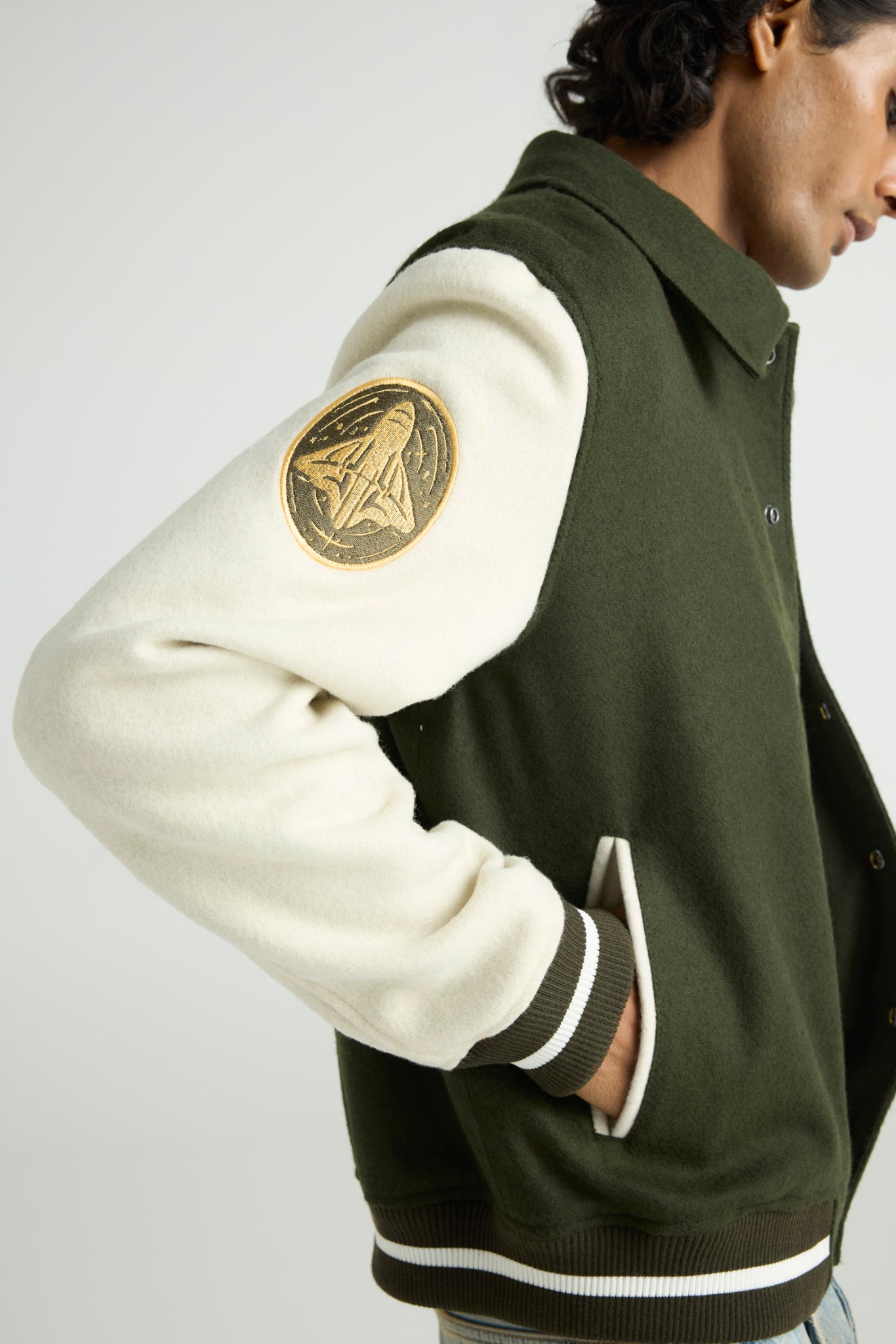 VOLAR - Wool Varsity Jacket (Military Hybrid Edition)