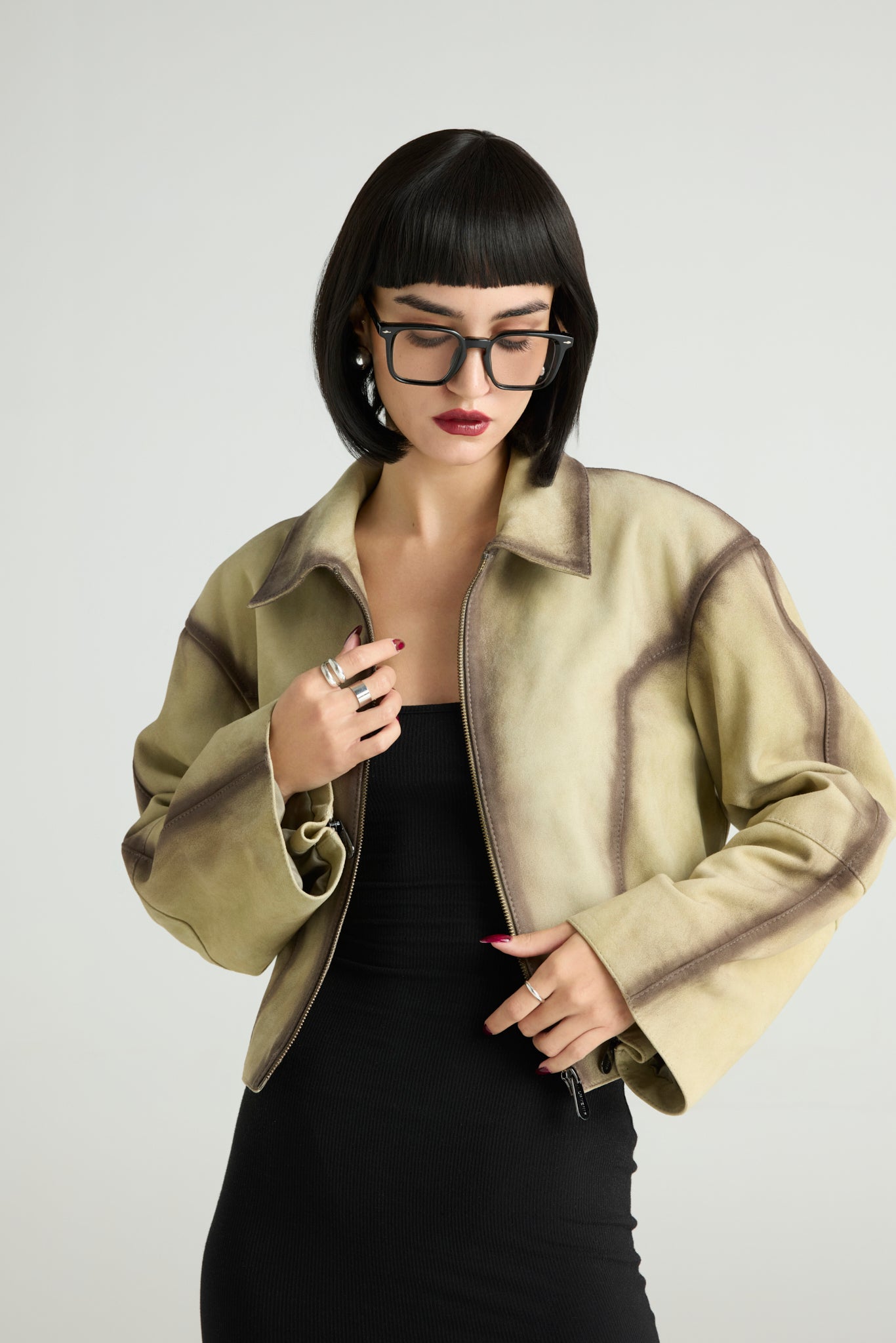 CONTOUR - SMOKED SUEDE POWER JACKET