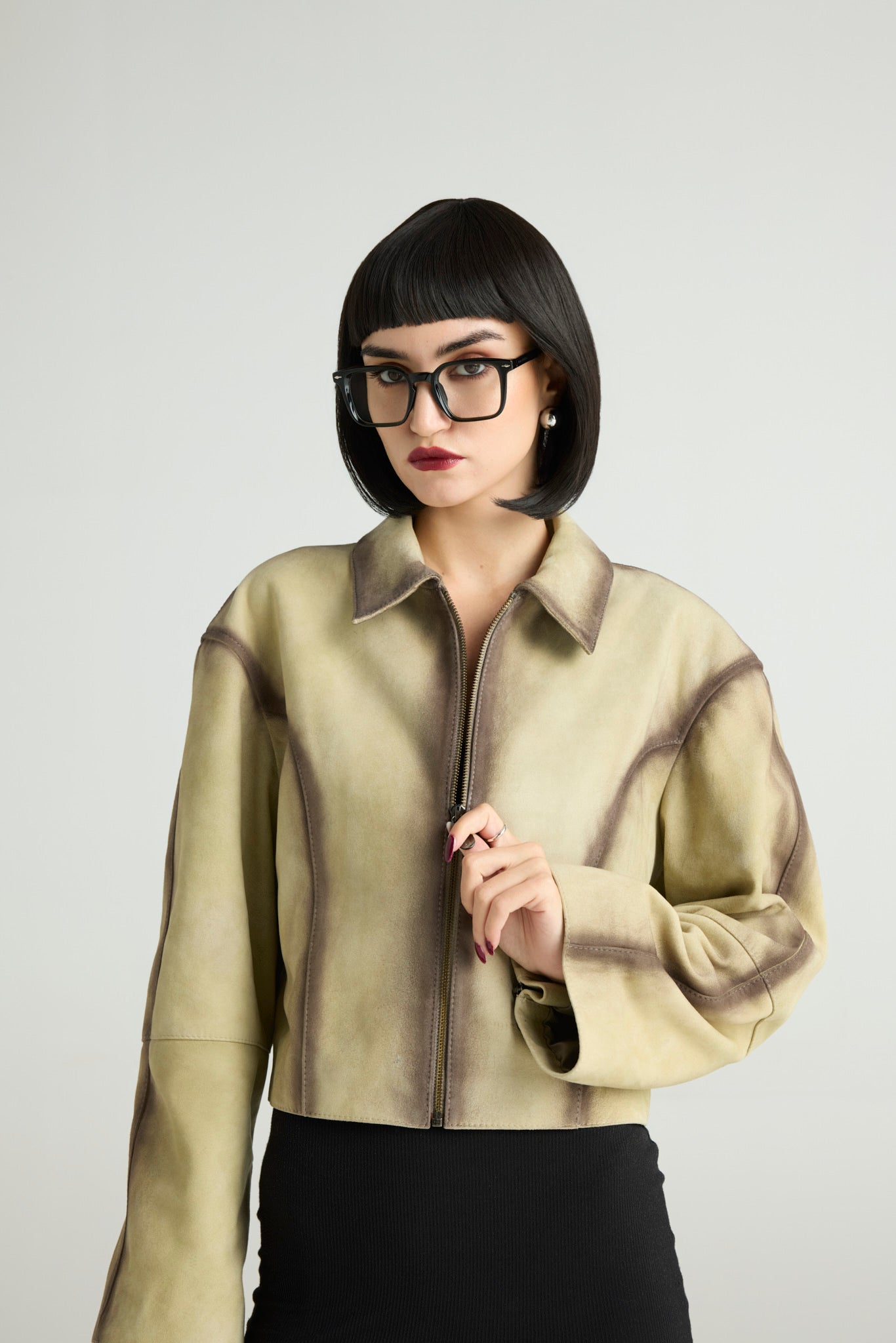 CONTOUR - SMOKED SUEDE POWER JACKET