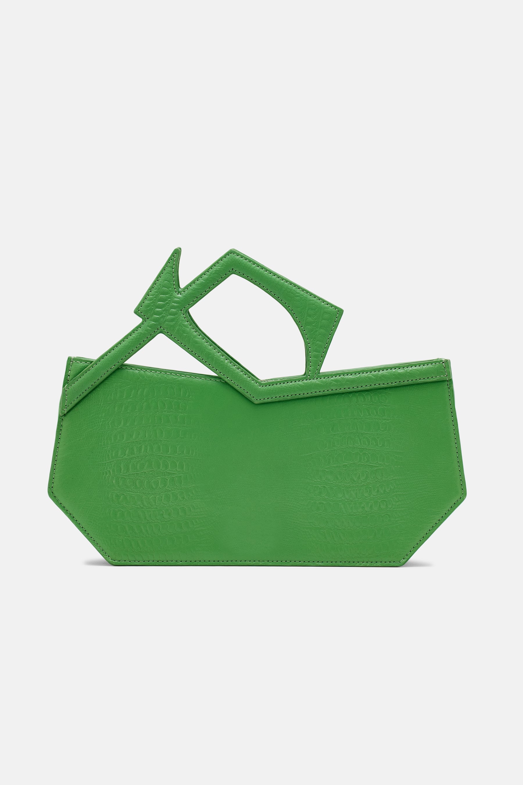 Abigail - Asymmetric Hand Bag - Lawn Green
