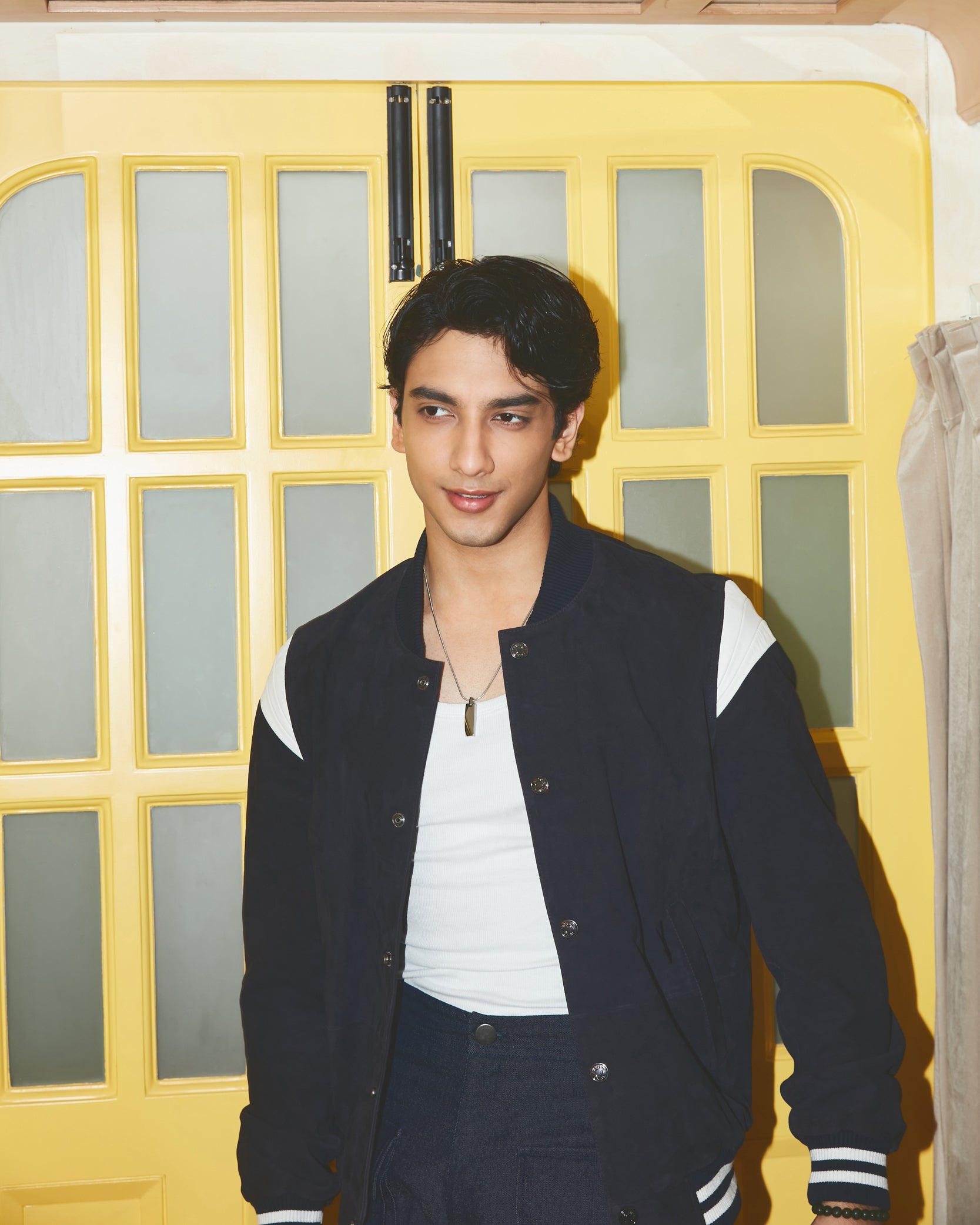 Ronan - Suede Leather Varsity - Black