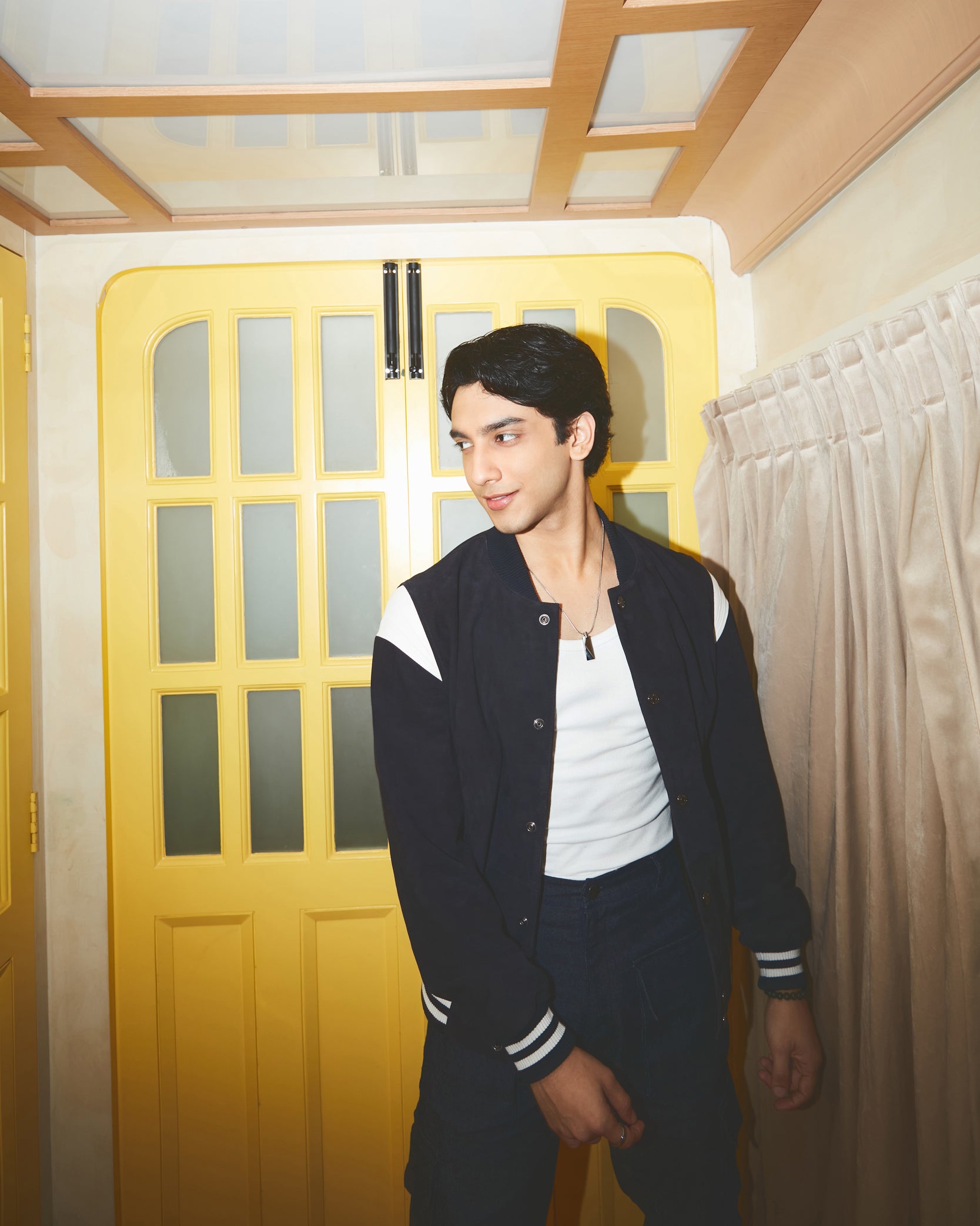 Ronan - Suede Leather Varsity - Black