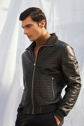 Mika - Leather Quilted Jacket - Black