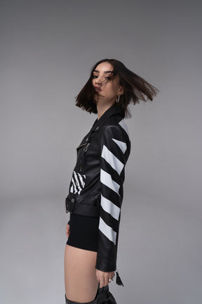 Kore - Leather Biker Jacket - Black