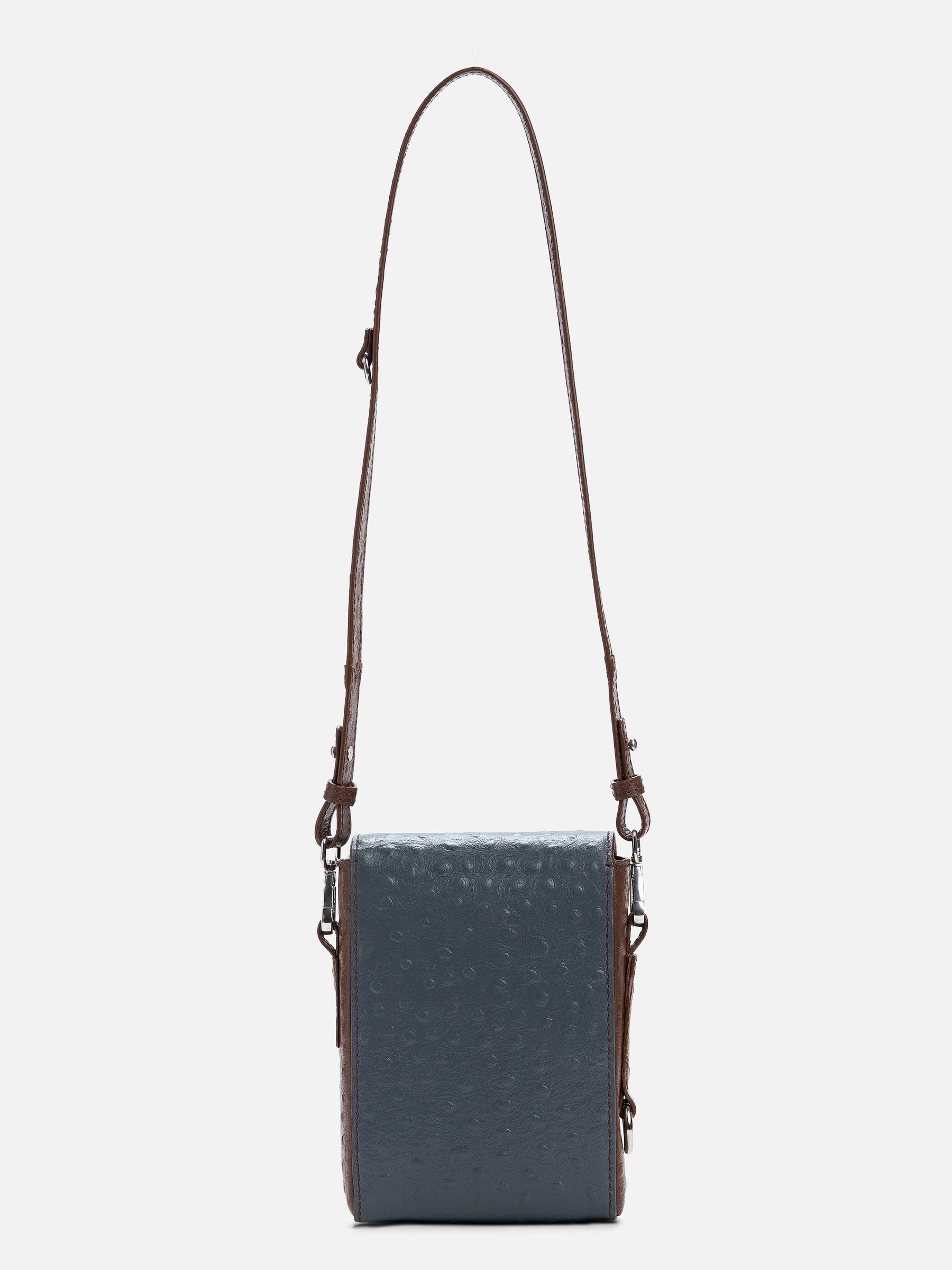 THE OVIS UNISEX CROSSBODY BAG - Grey & Brown