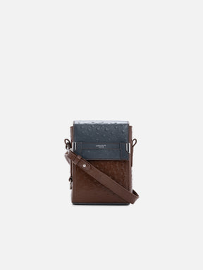 THE OVIS UNISEX CROSSBODY BAG - Grey & Brown