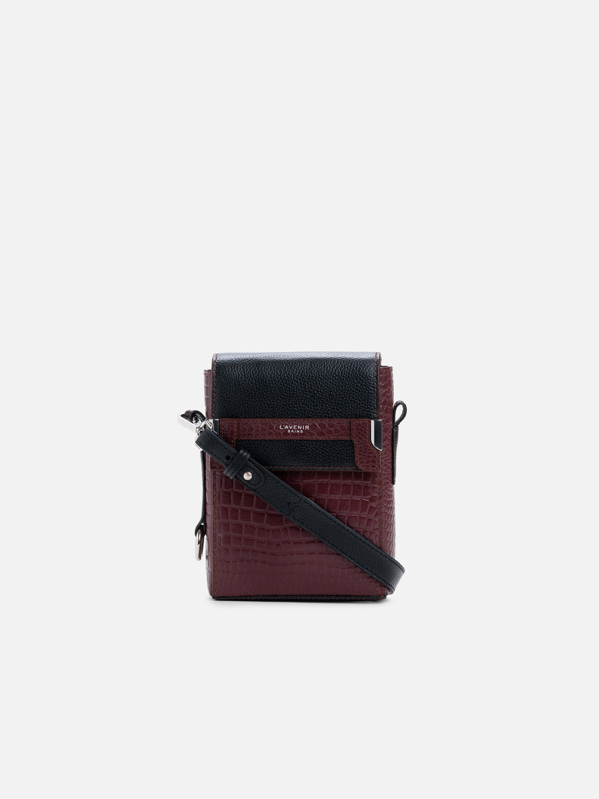 THE OVIS UNISEX CROSSBODY BAG - Wine & Black