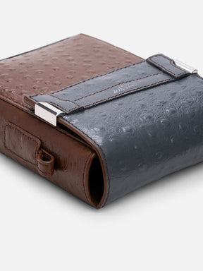 THE OVIS UNISEX CROSSBODY BAG - Grey & Brown