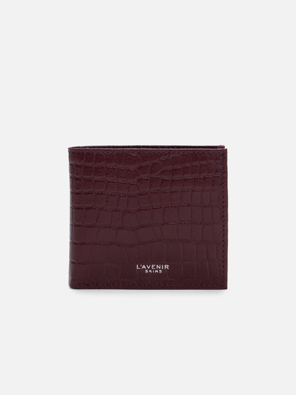 Men's Bifold Wallet - Wine & Black