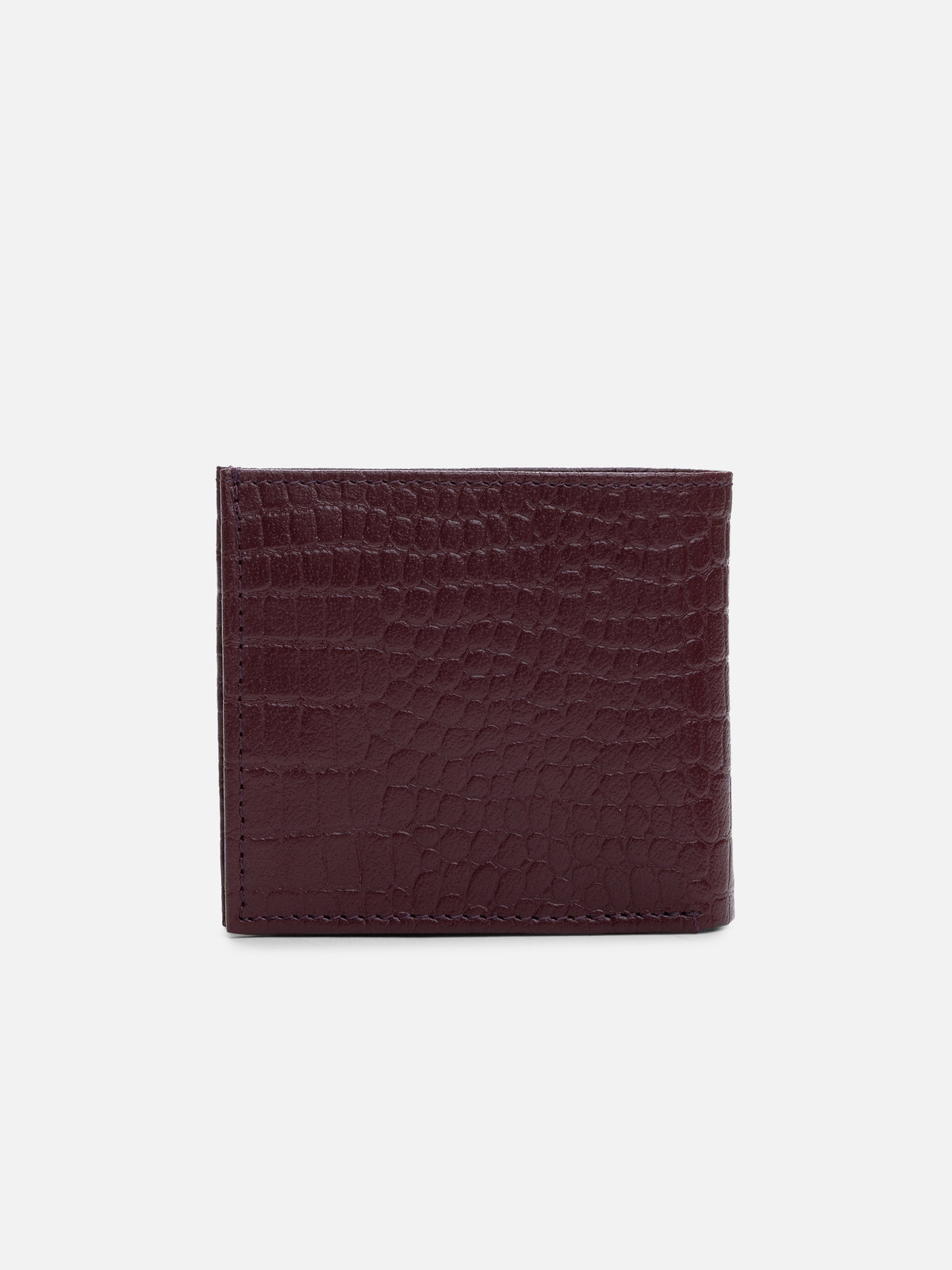 Men's Bifold Wallet - Wine & Black