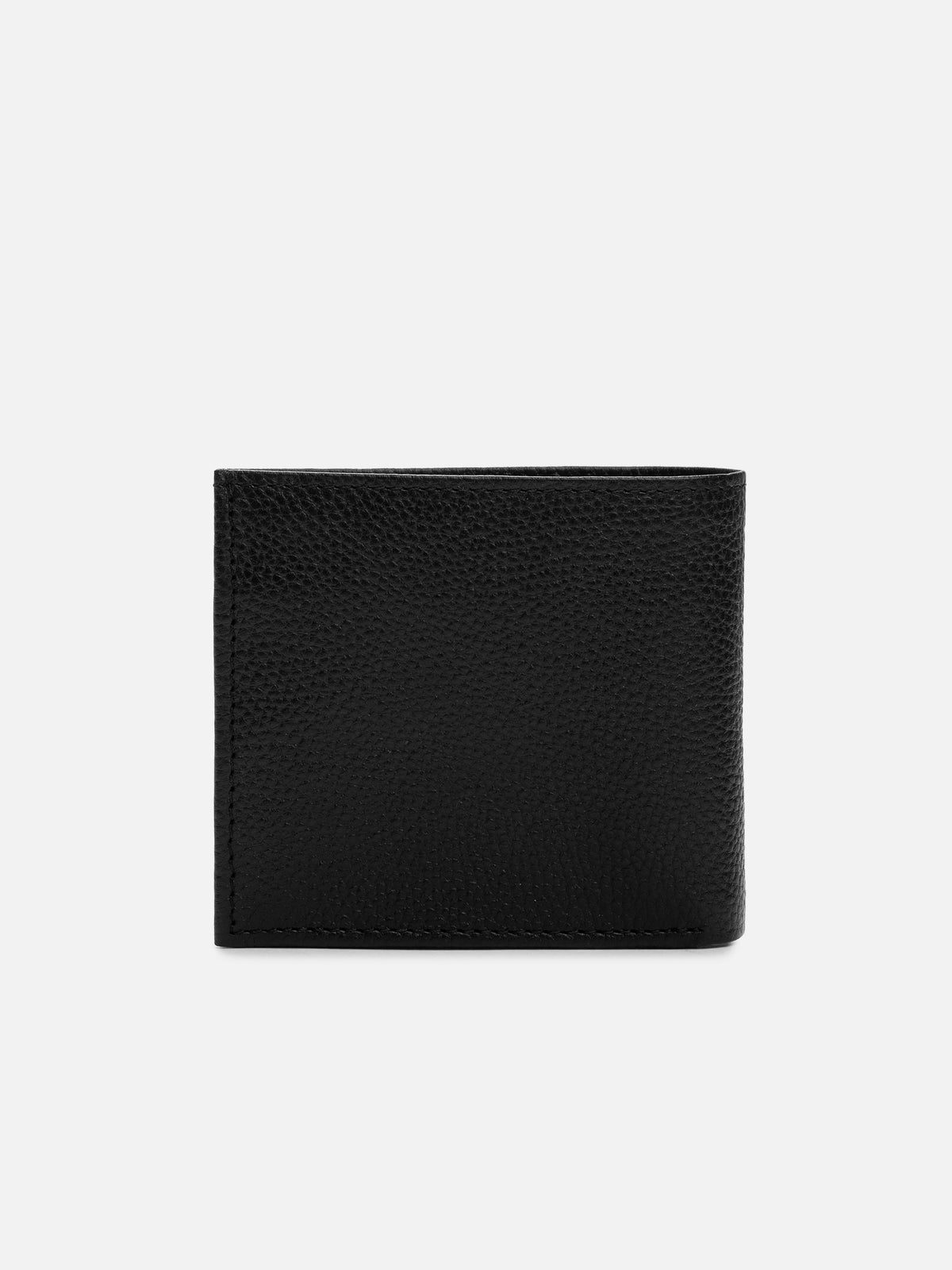 Men's Bifold Wallet - All Black With White Stitching