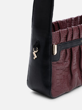 Bagatelle Shoulder Bag - Wine & Black