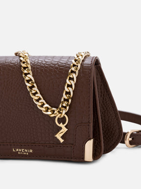 THE CHAIN DETAILED RENEE BELT BAG - BROWN